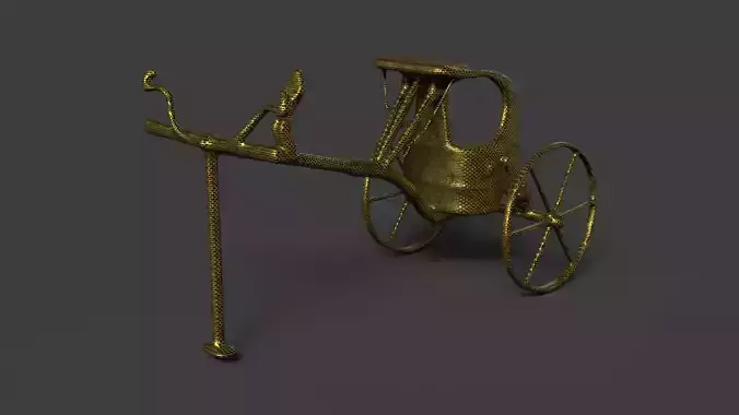 King Tut Chariot figure   Low-poly 3D model