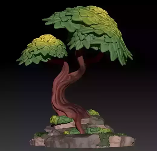 Pokemon Diorama Tree