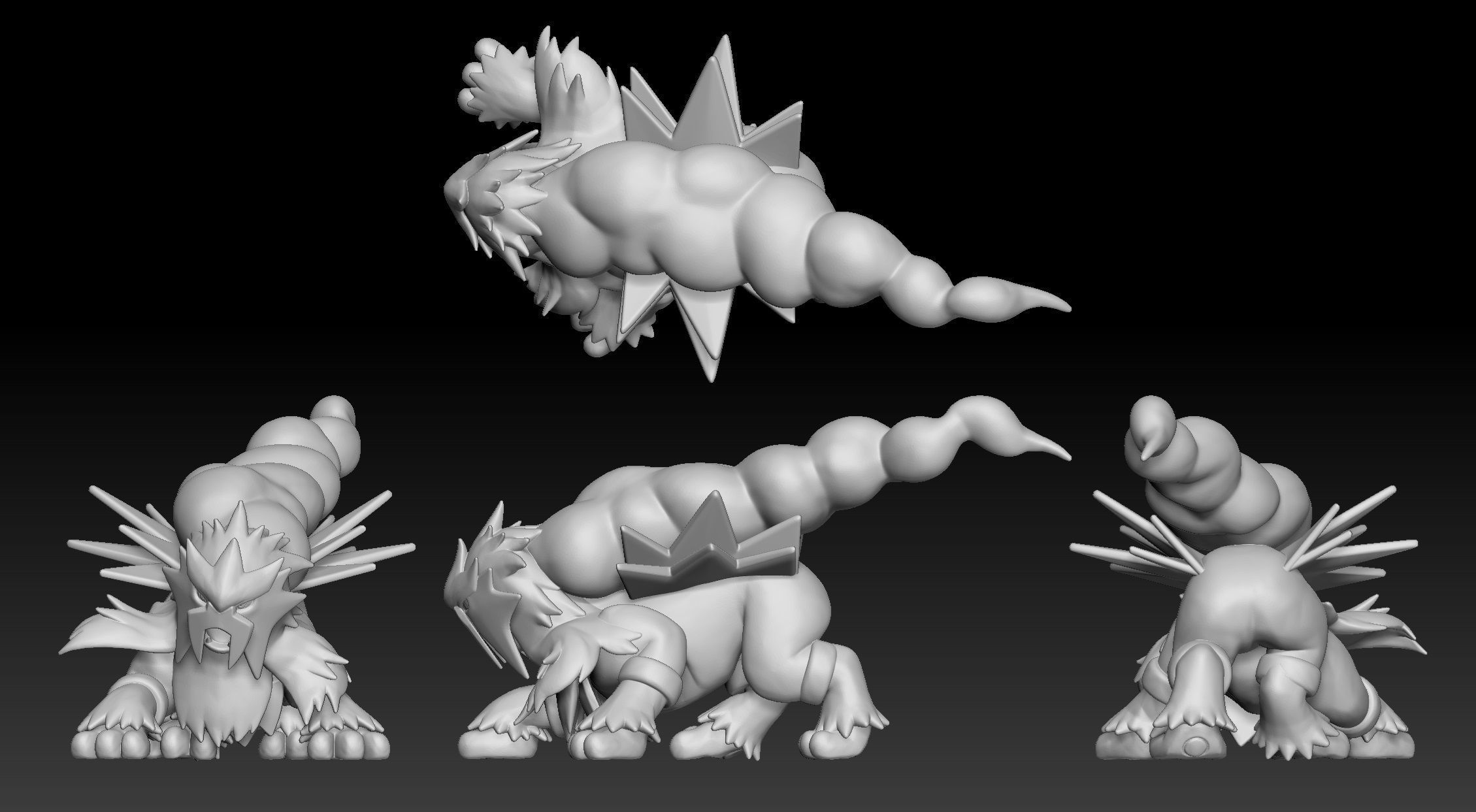 Pokemon Entei 3D print model_1