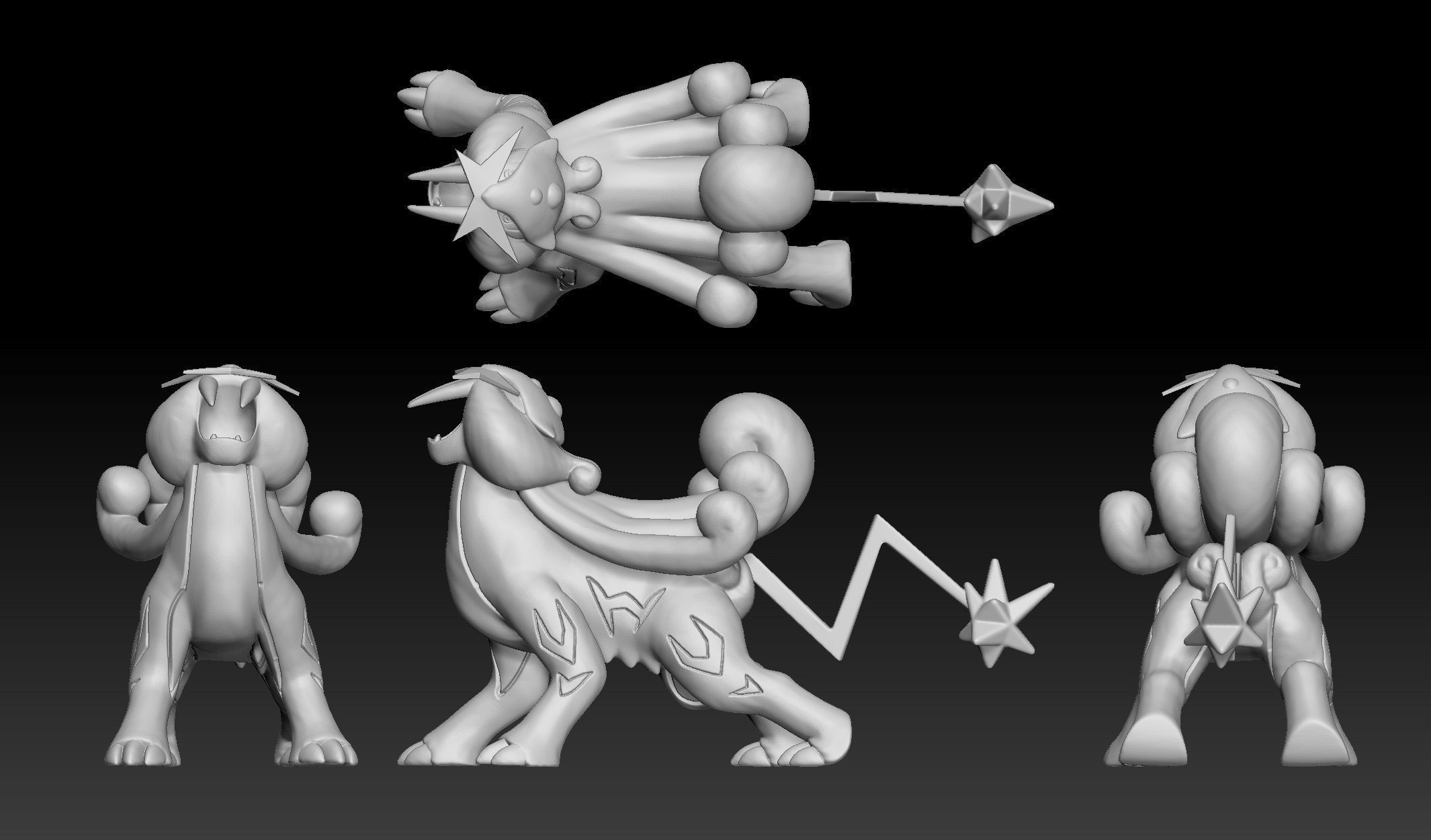 Pokemon Raikou 3D print model_1