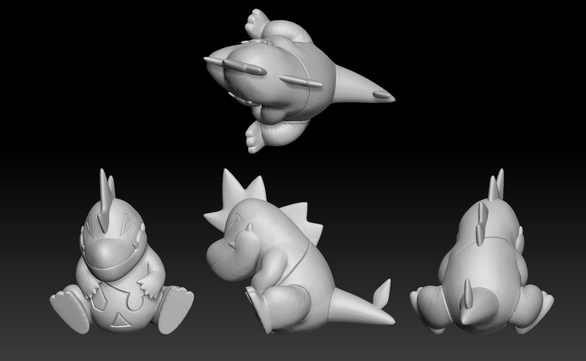 Pokemon Totodile Croconaw Feraligatr 3D print model_2