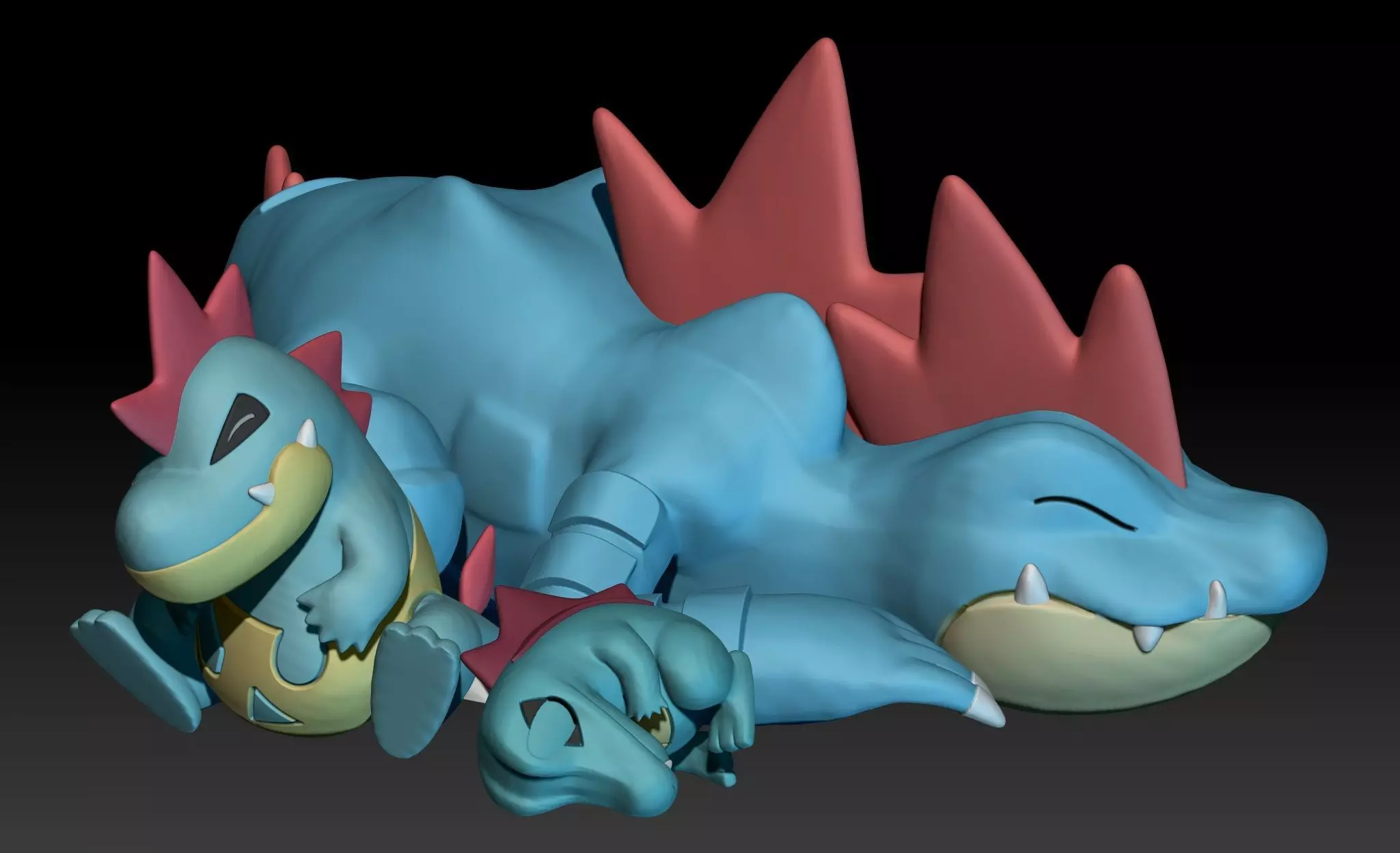 Pokemon Totodile Croconaw Feraligatr 3D print model_0