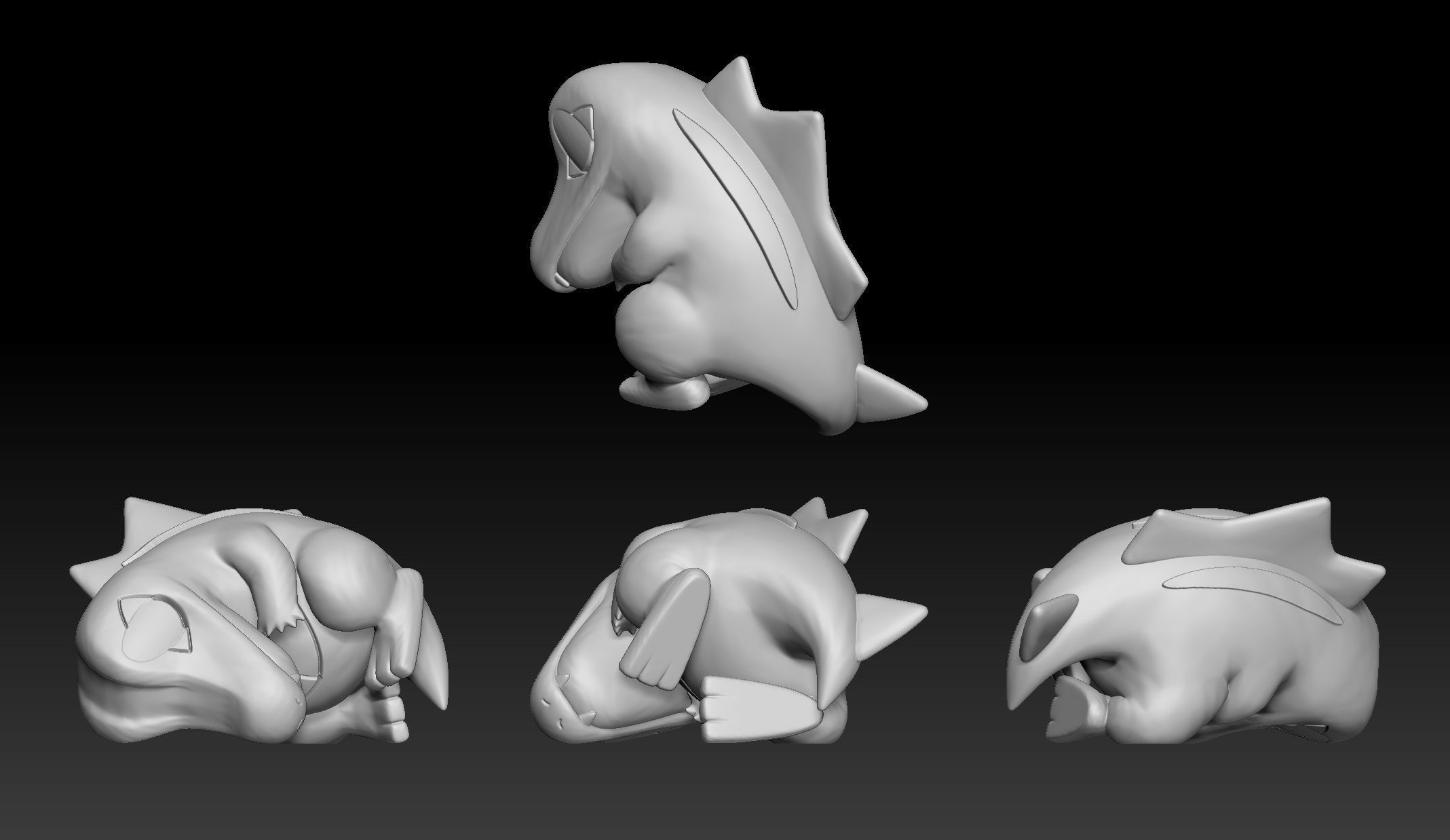 Pokemon Totodile Croconaw Feraligatr 3D print model_1