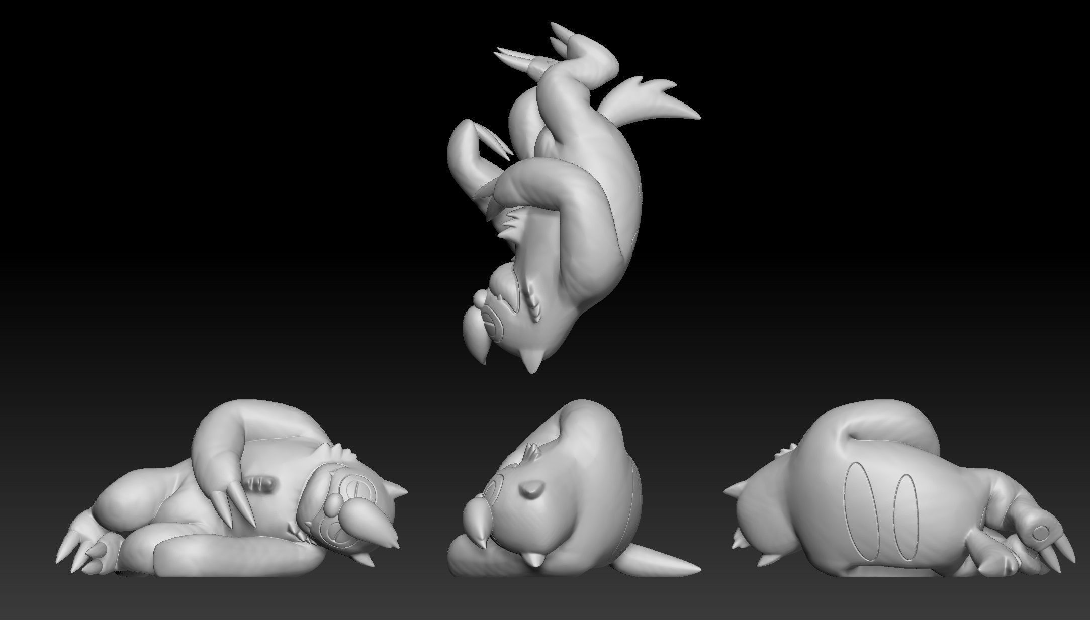 Pokemon Slakoth Vigoroth Slaking 3D print model_2