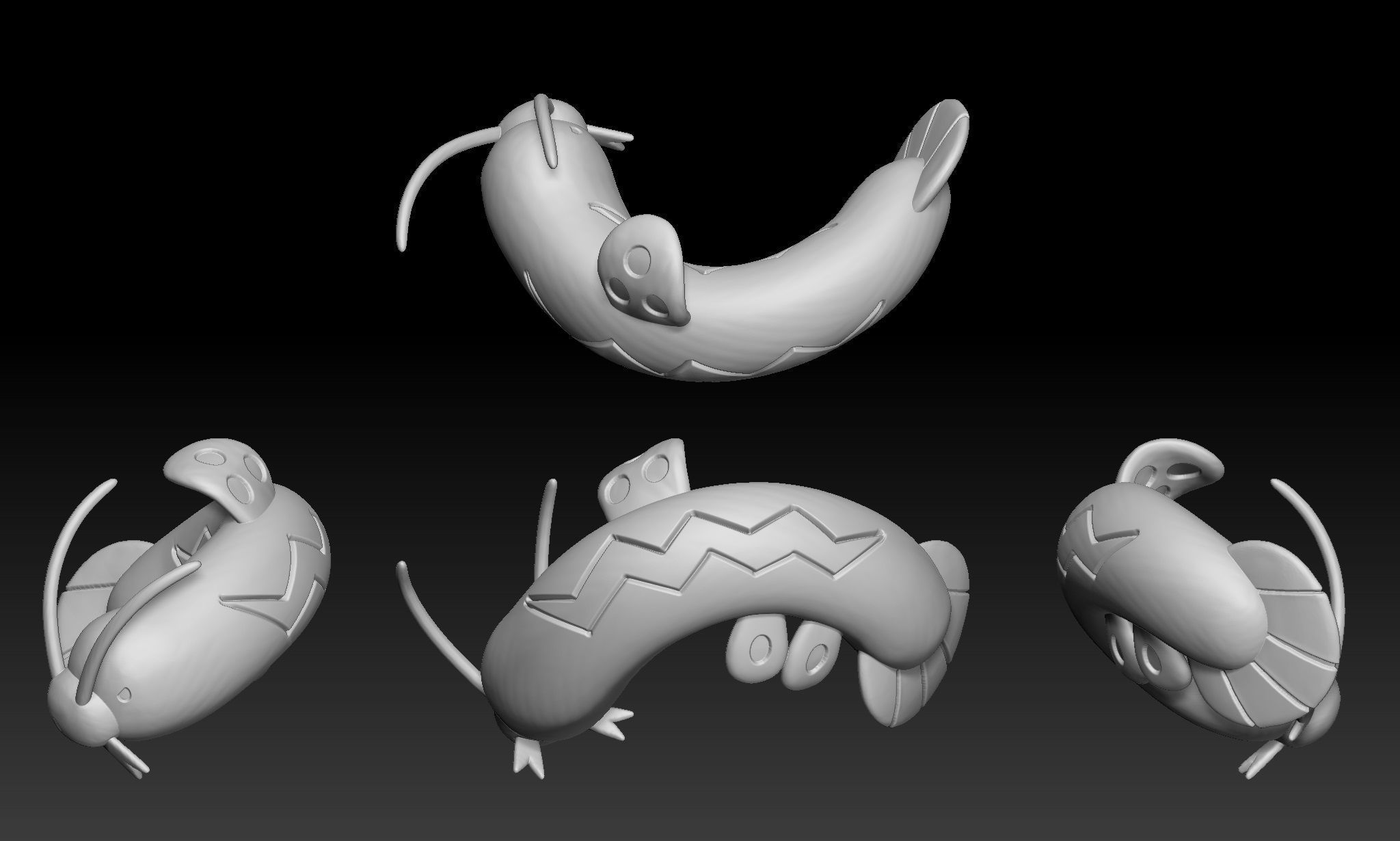 Pokemon Barboach Whiscash 3D print model_1