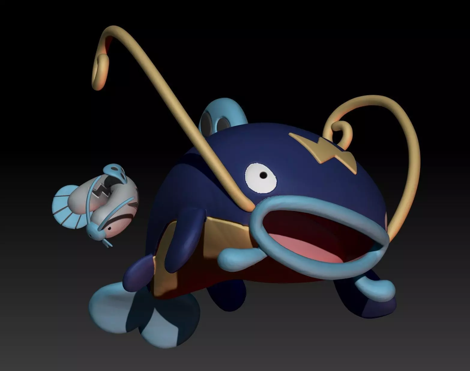 Pokemon Barboach Whiscash 3D print model_0