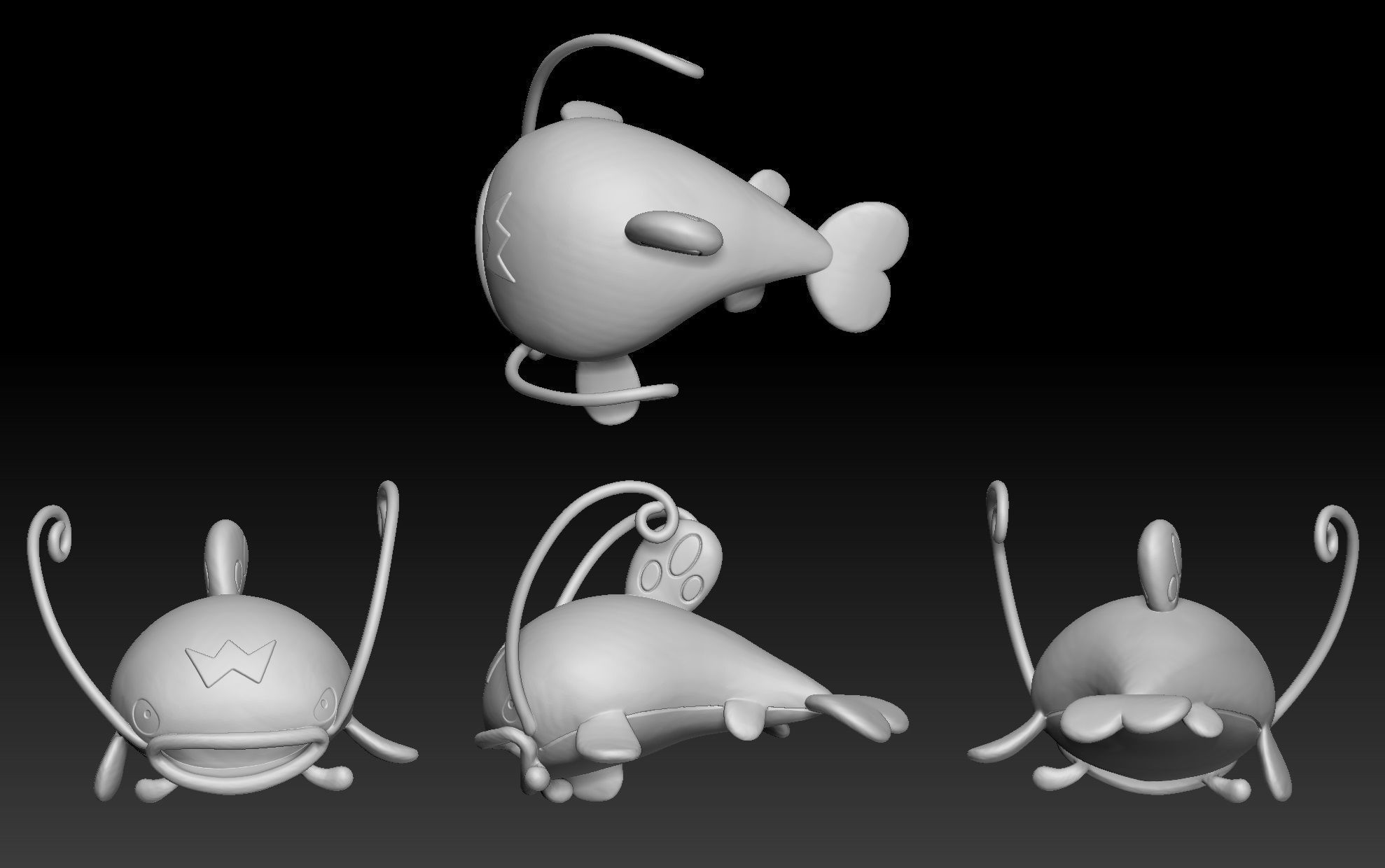 Pokemon Barboach Whiscash 3D print model_2