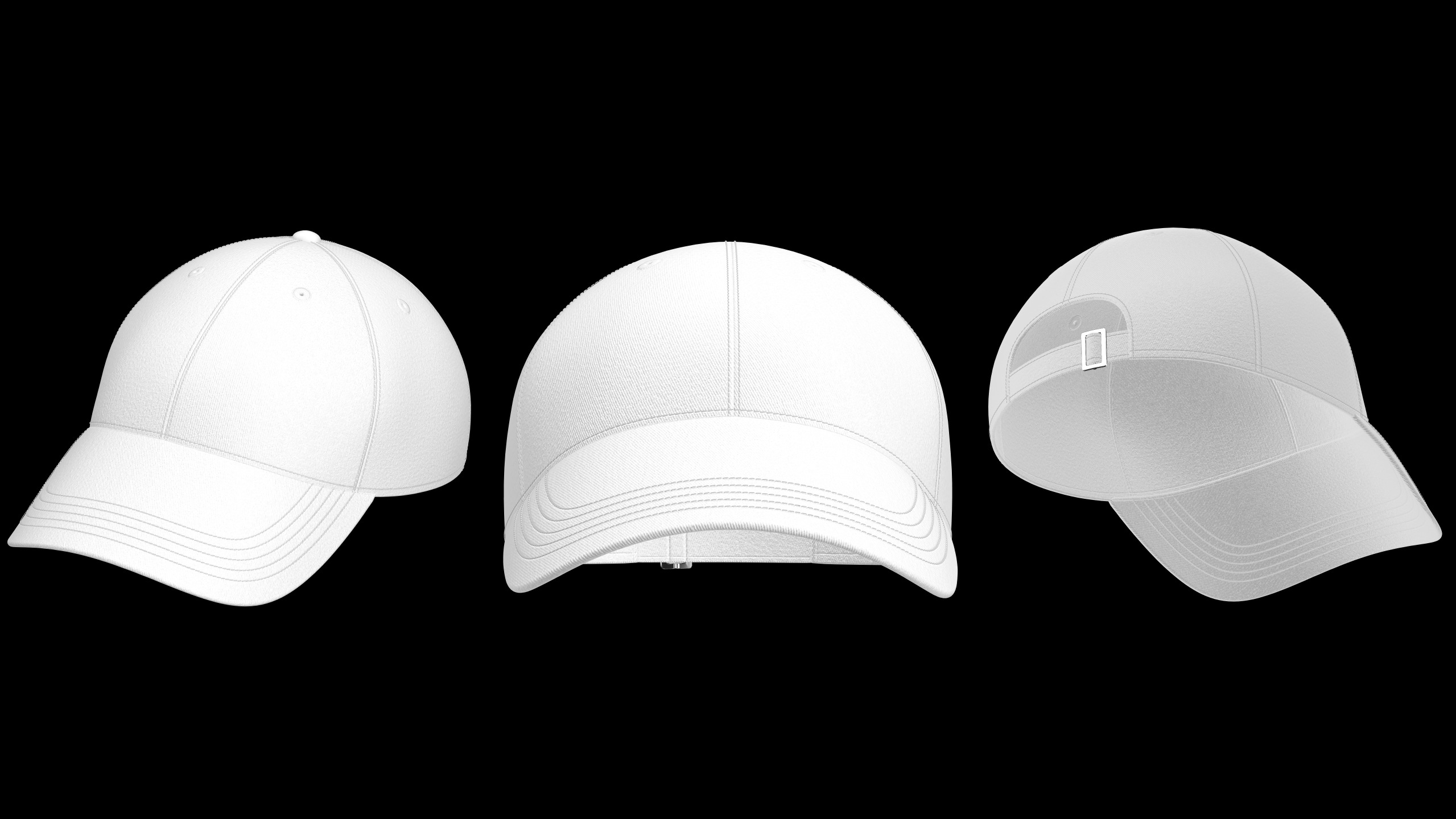 BASIC CAPS 6 and 5 panel genesis8 highpoly 3D model_4