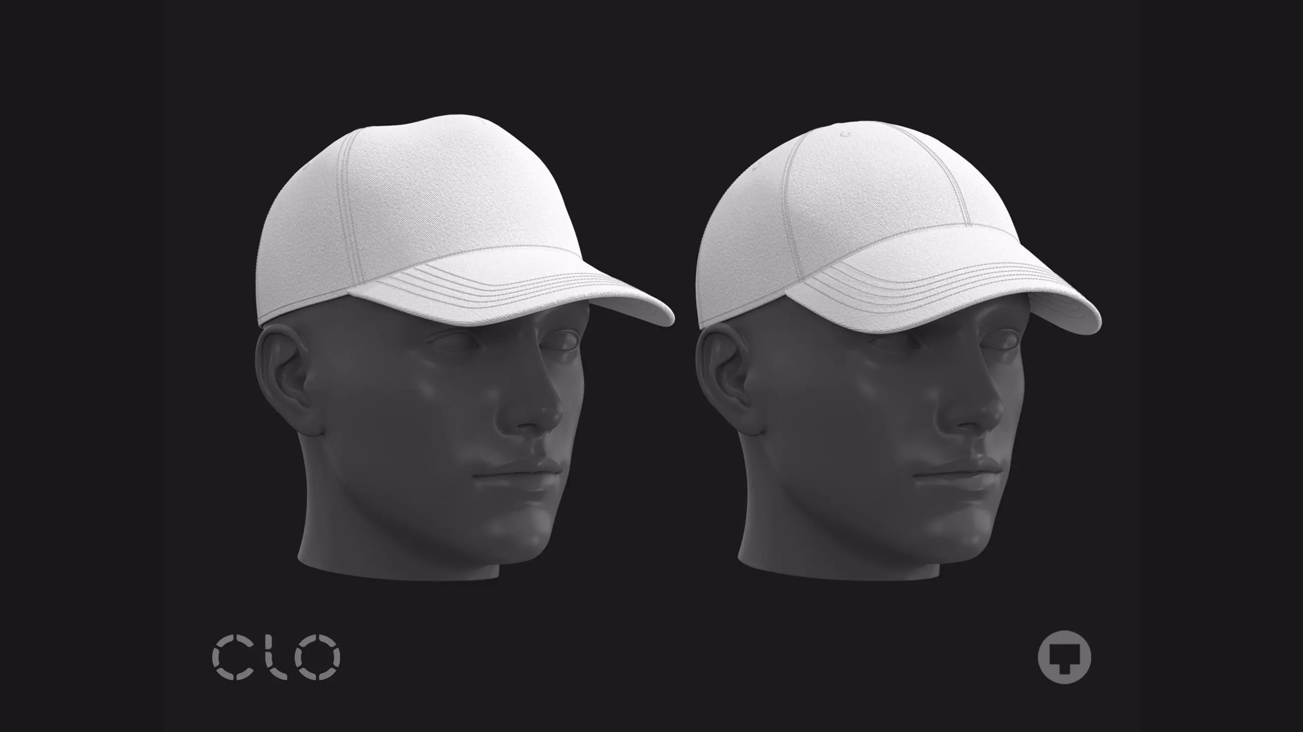 BASIC CAPS 6 and 5 panel genesis8 highpoly 3D model_0