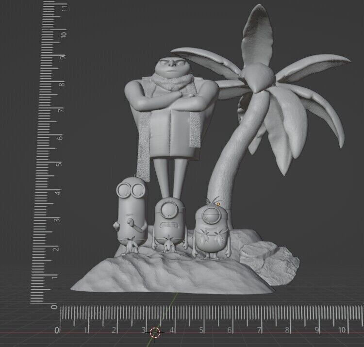 DESPICABLE ME DIORAMA - MINIONS 3D print model_5