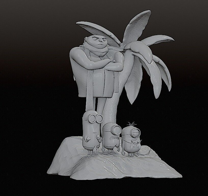 DESPICABLE ME DIORAMA - MINIONS 3D print model_11