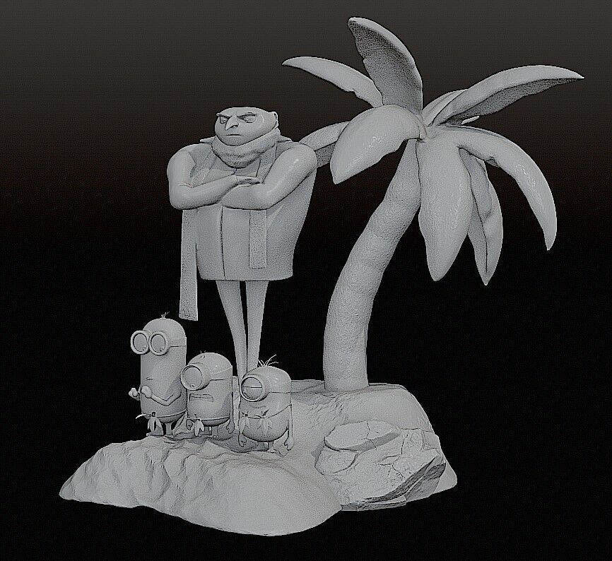 DESPICABLE ME DIORAMA - MINIONS 3D print model_6