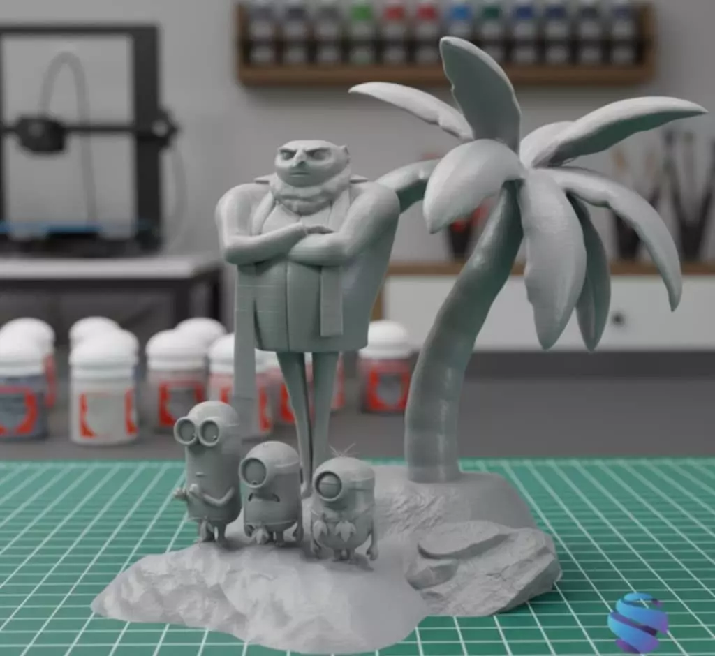 DESPICABLE ME DIORAMA - MINIONS 3D print model_0