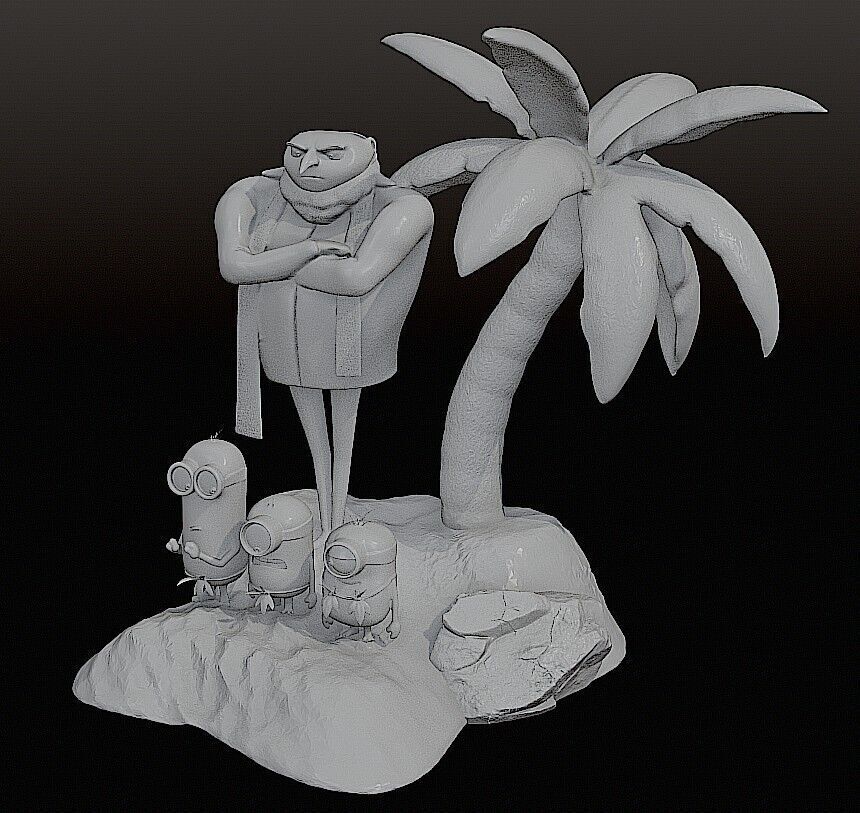 DESPICABLE ME DIORAMA - MINIONS 3D print model_14