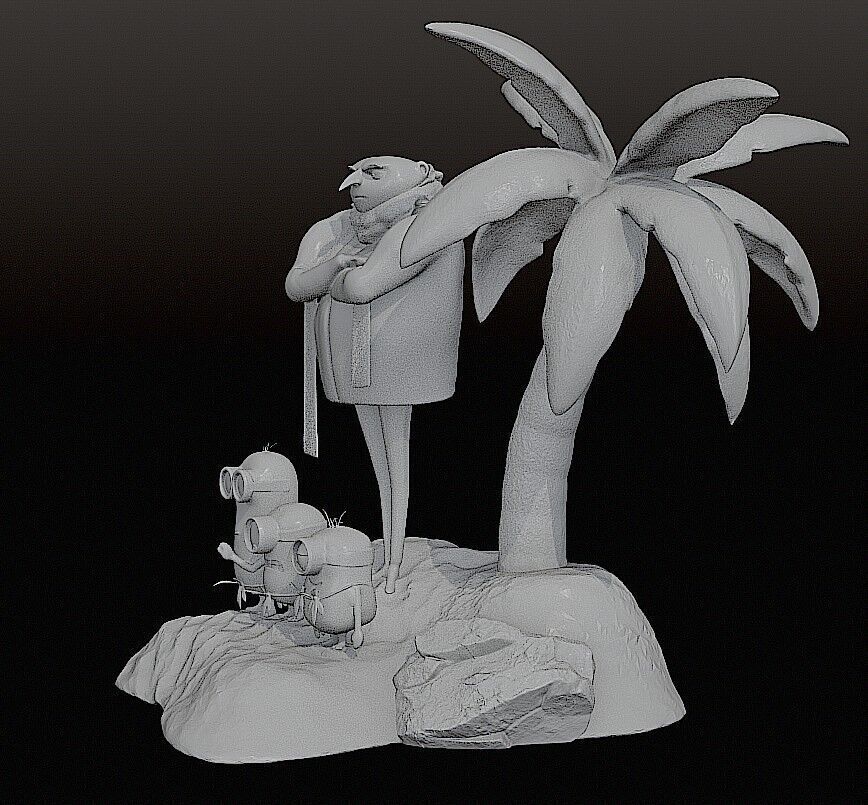 DESPICABLE ME DIORAMA - MINIONS 3D print model_8