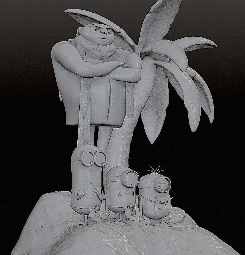 DESPICABLE ME DIORAMA - MINIONS 3D print model_12