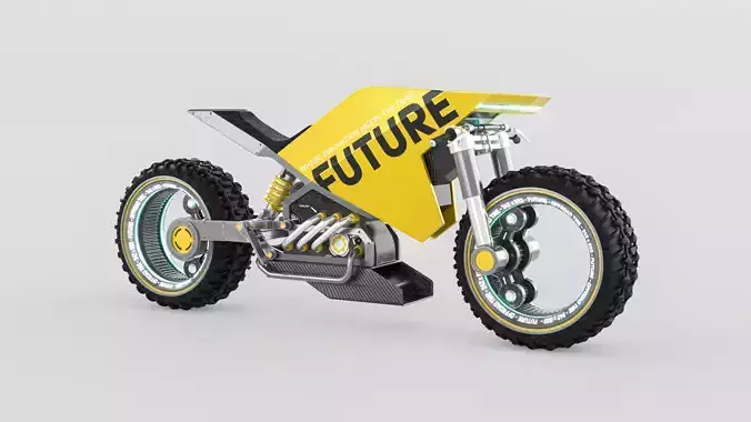 FUTURE BIKE Low-poly 3D model