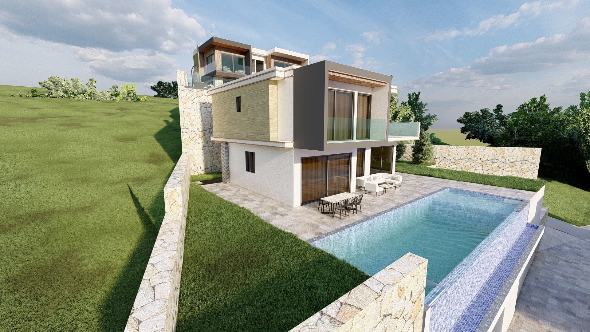 Villa Site 3D model_4