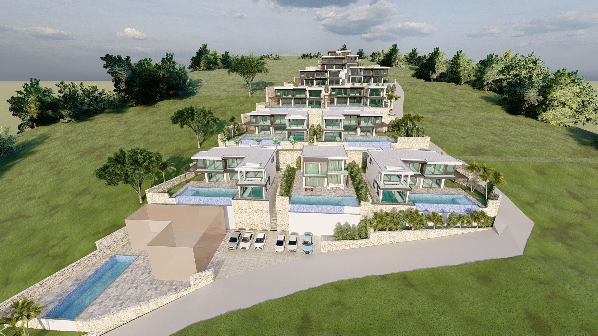 Villa Site 3D model_8