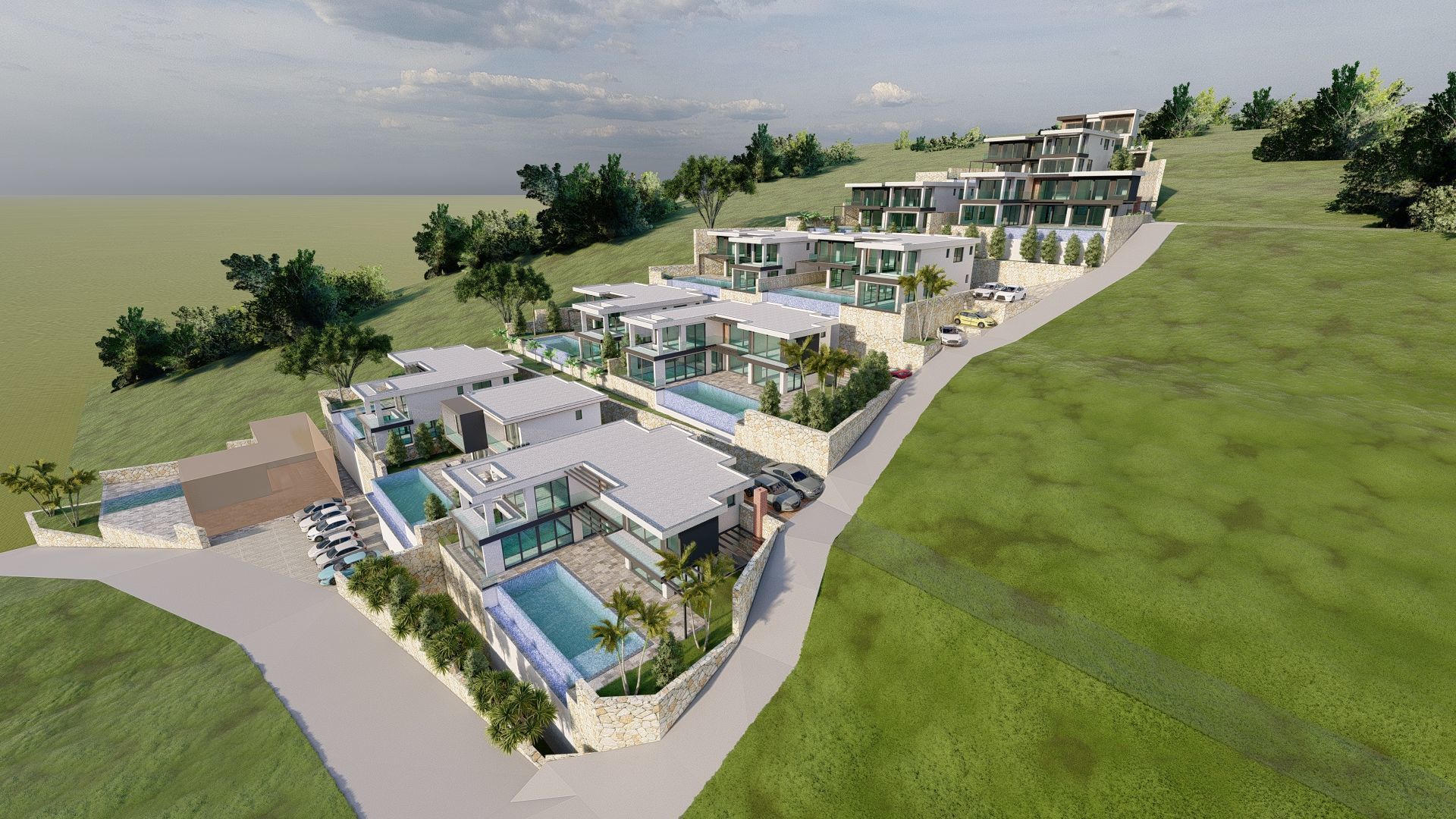 Villa Site 3D model_11