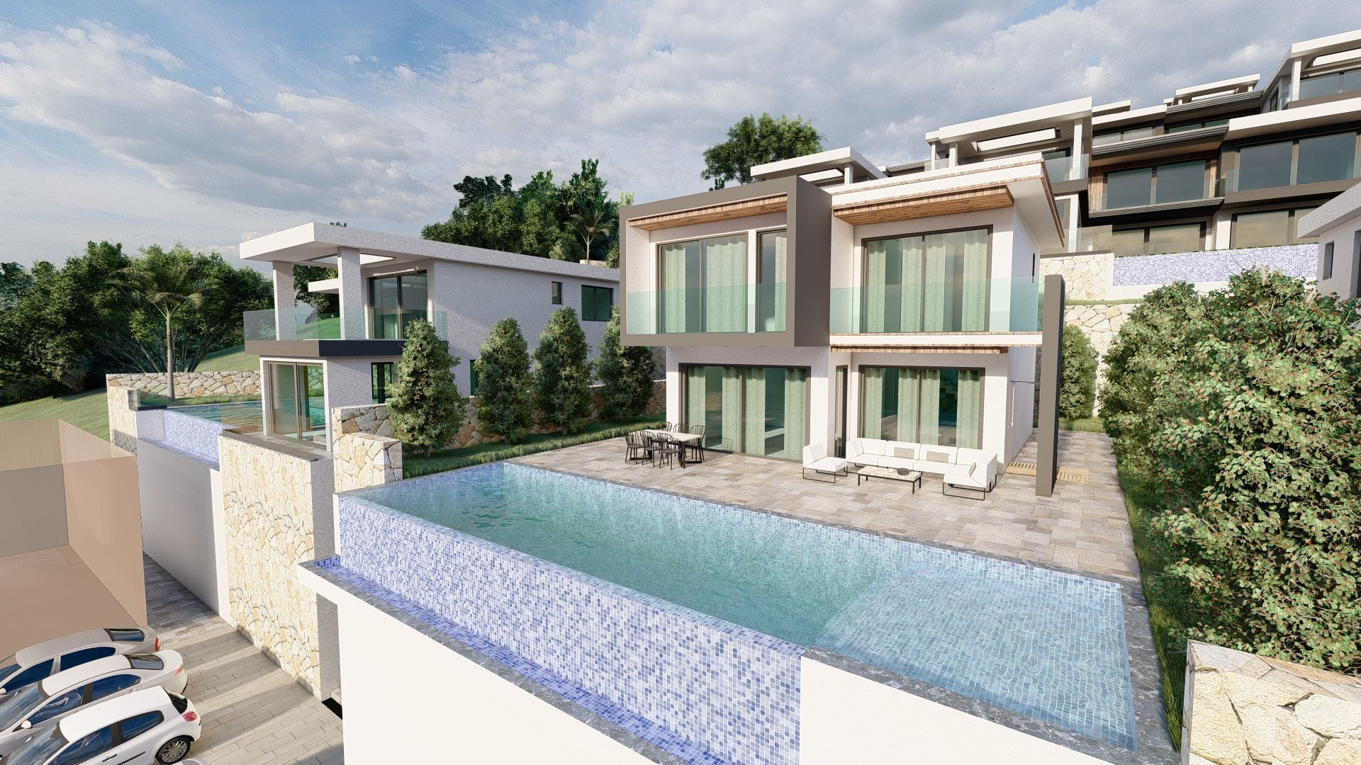 Villa Site 3D model_2