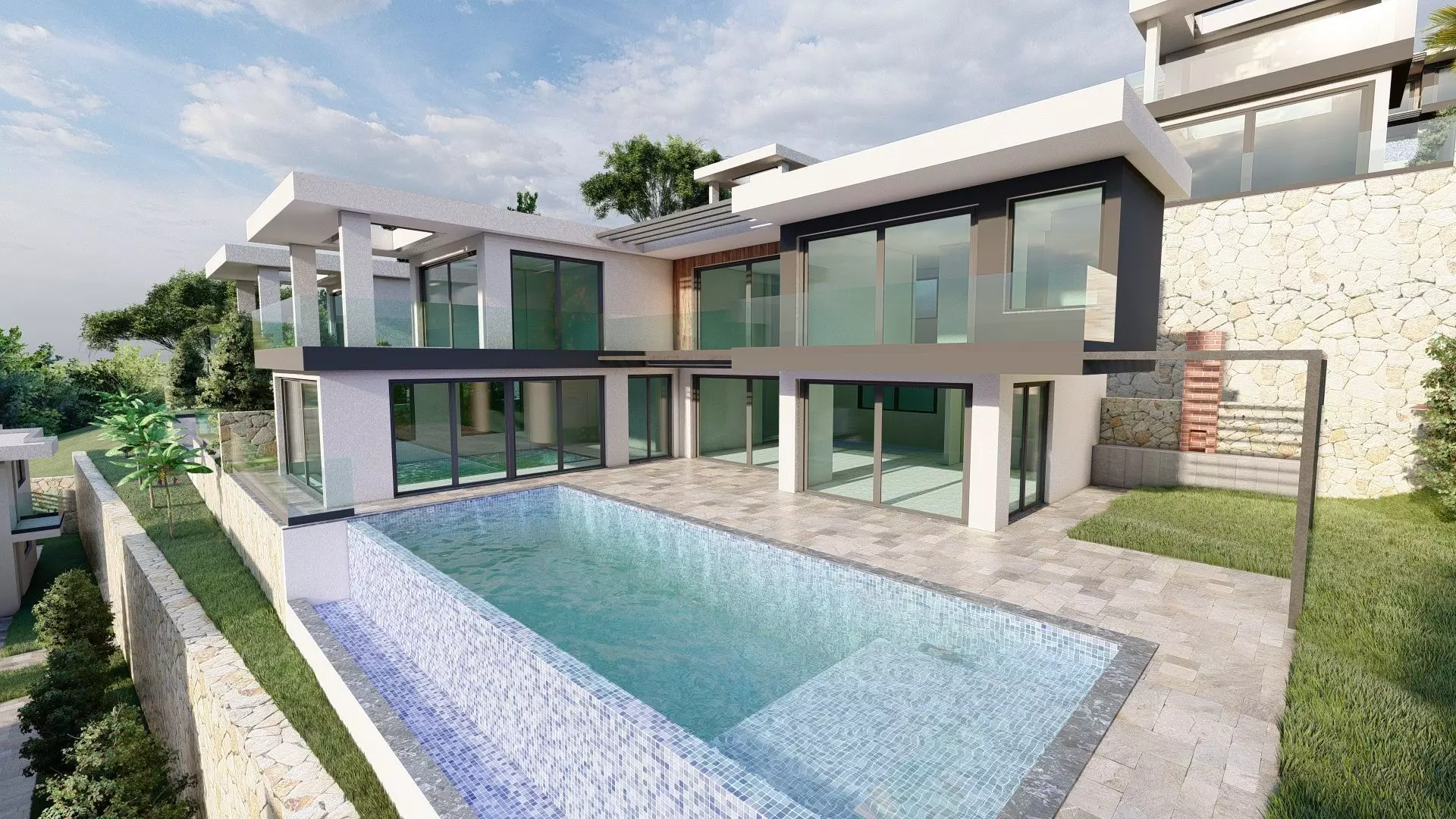 Villa Site 3D model_0