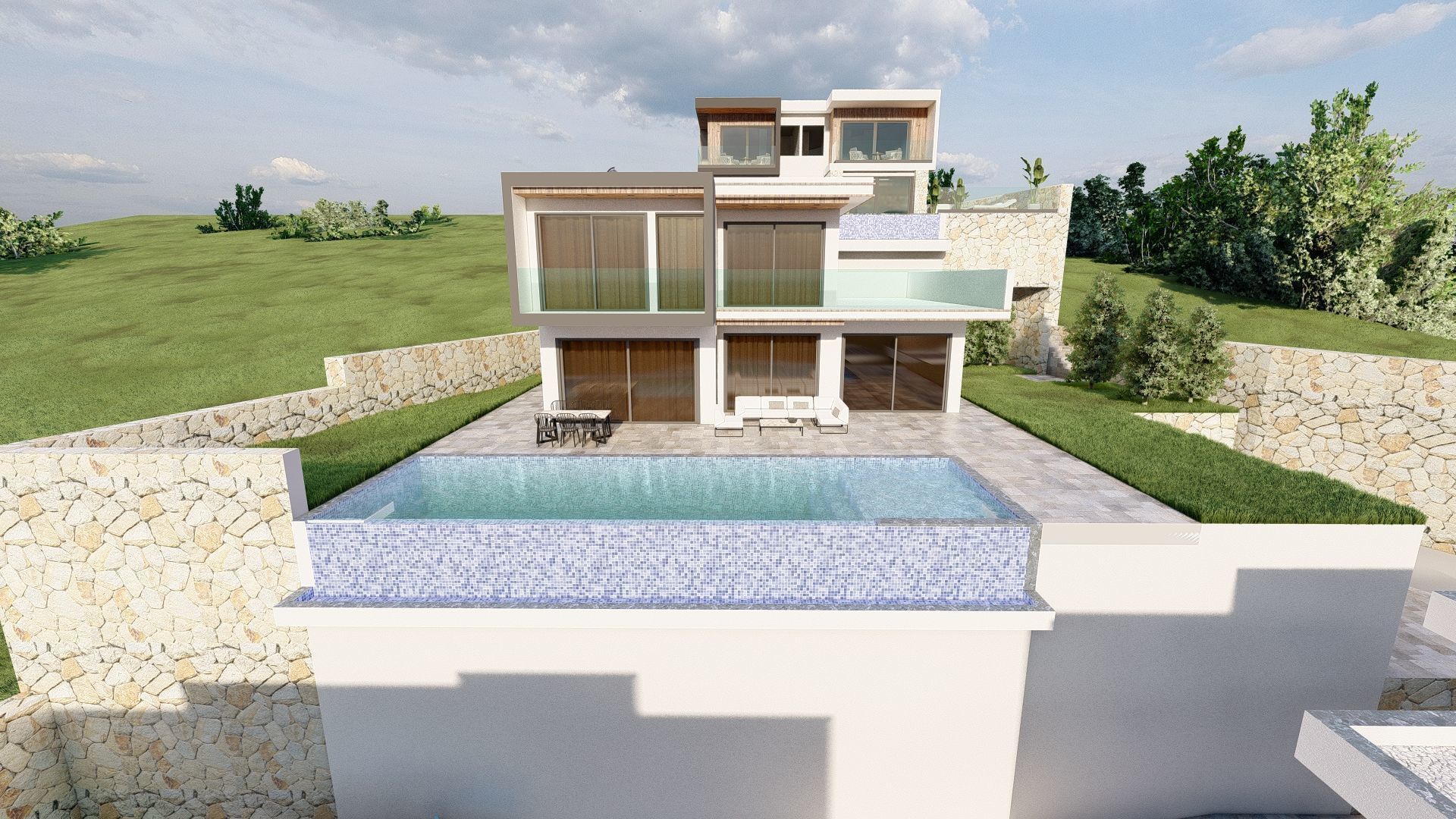 Villa Site 3D model_9