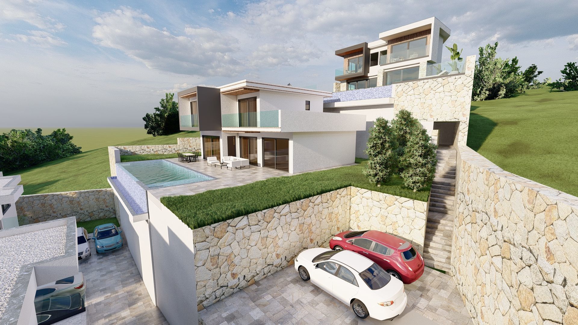 Villa Site 3D model_7