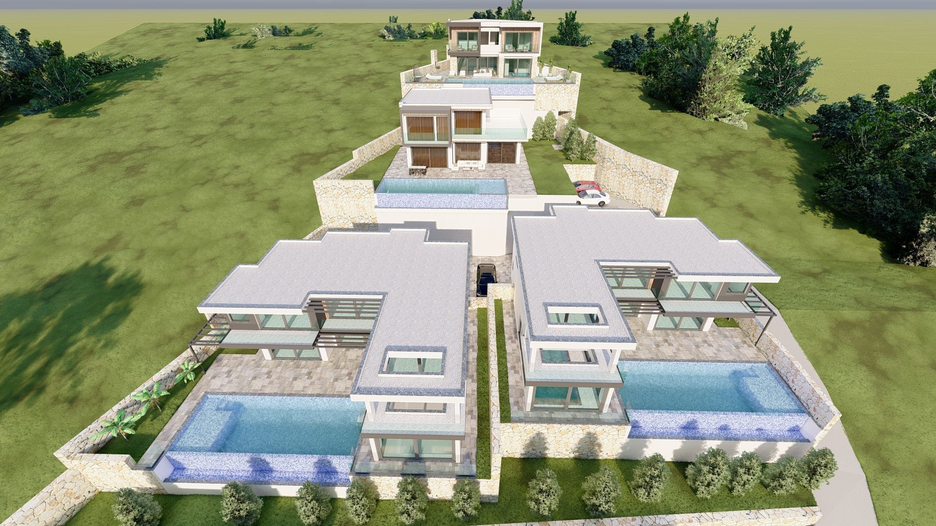 Villa Site 3D model_5