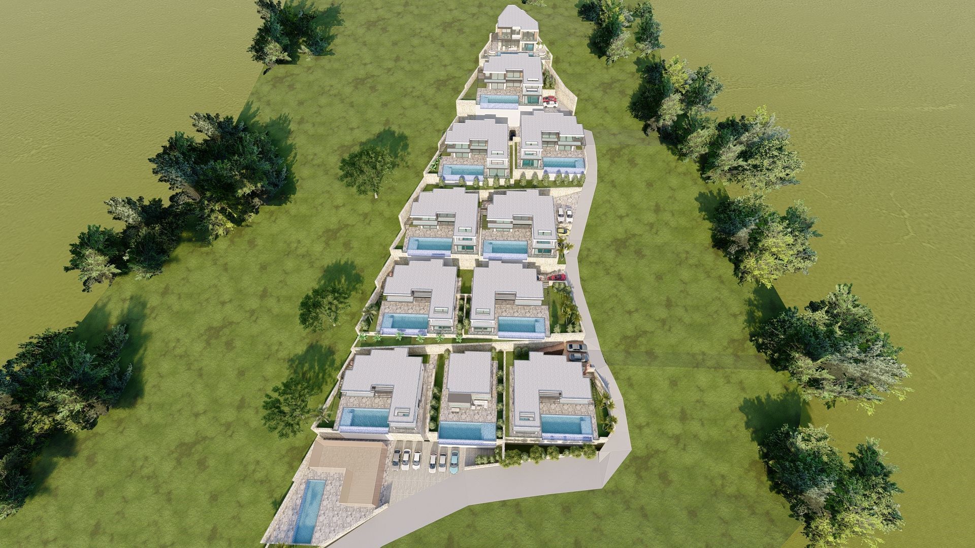 Villa Site 3D model_10
