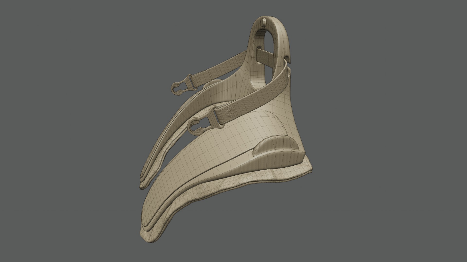 Frontal Head Restrain Device 01 Low-poly 3D model_12