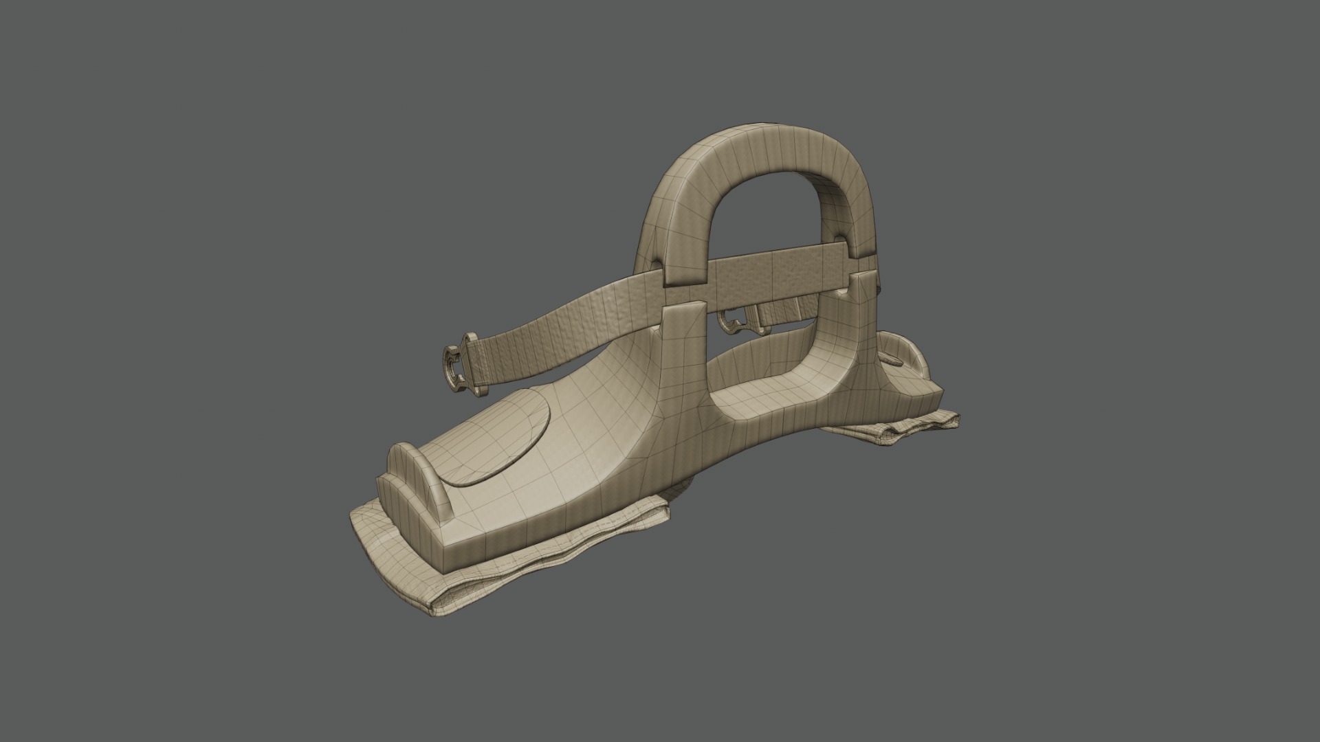 Frontal Head Restrain Device 01 Low-poly 3D model_13