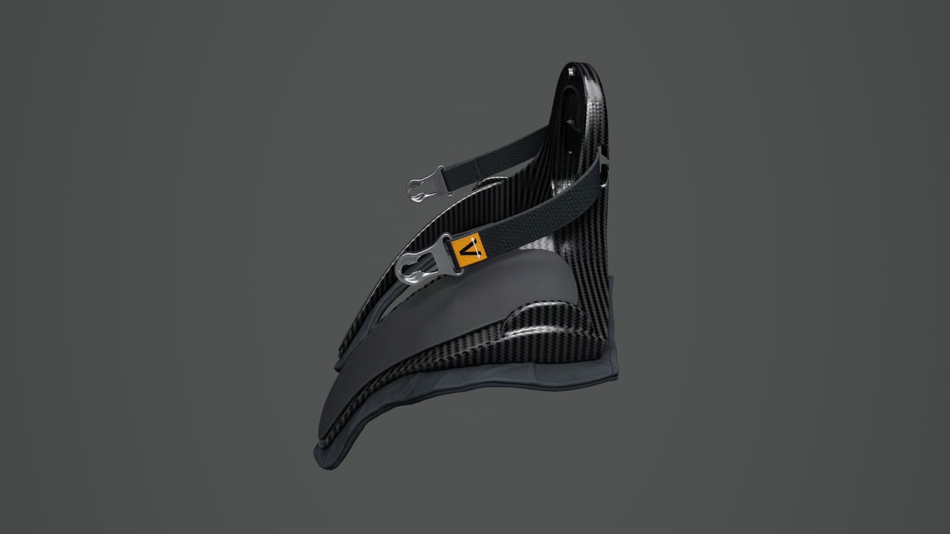 Frontal Head Restrain Device 01 Low-poly 3D model_2