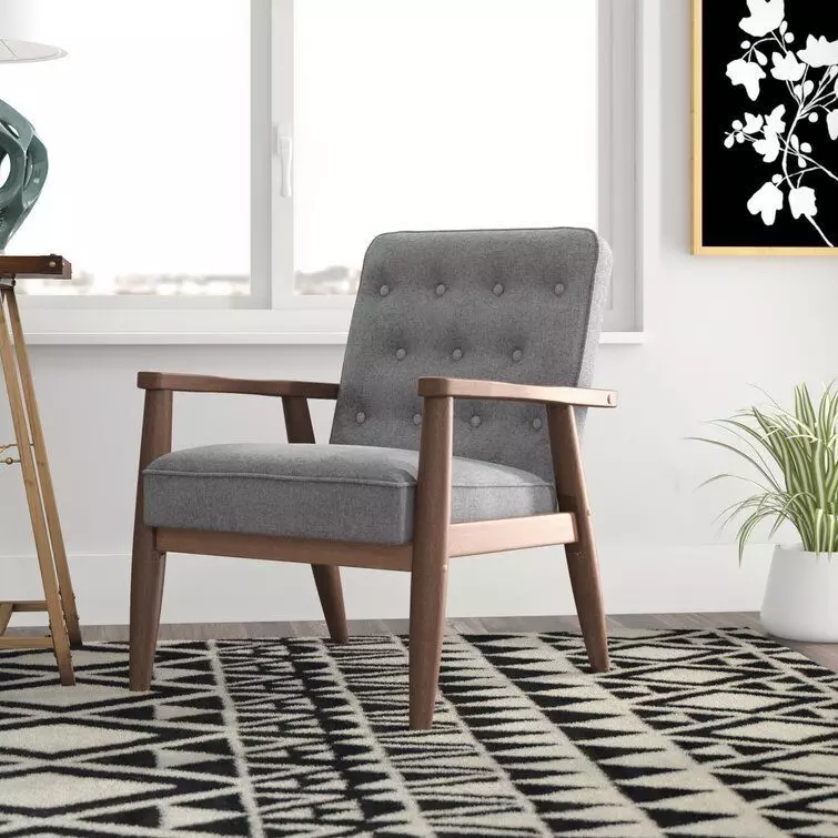 Berke Vegan Leather Accent Chair 3D model