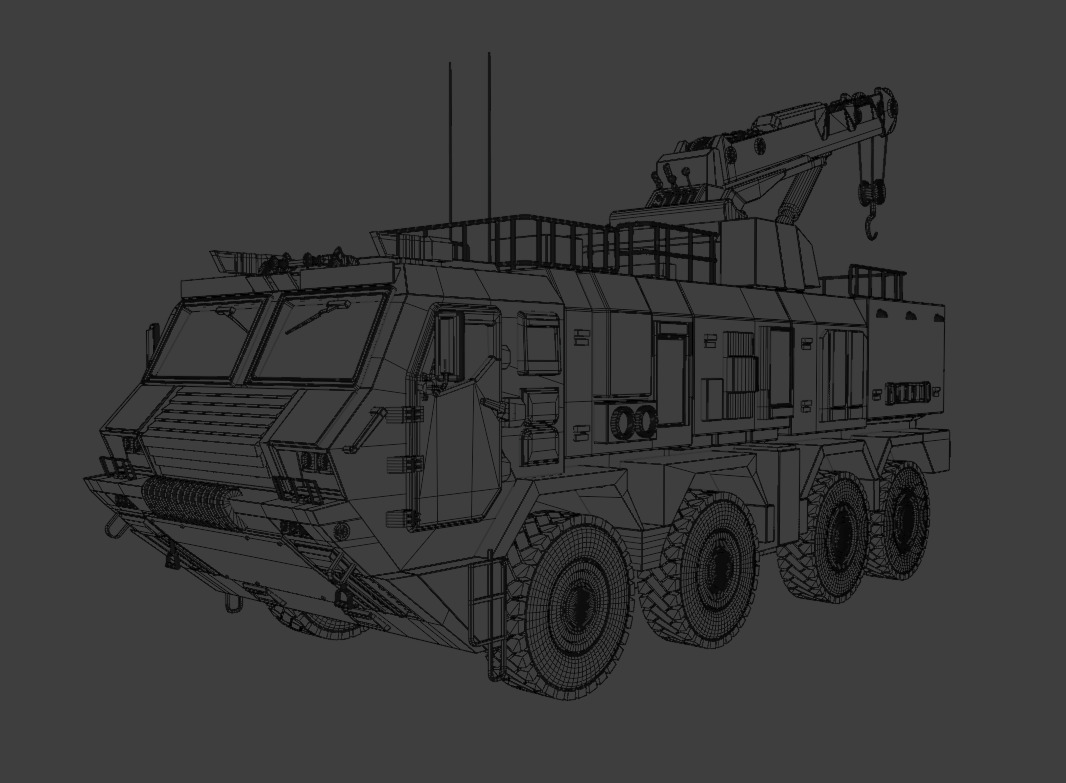 Military ARV Low-poly 3D model_13