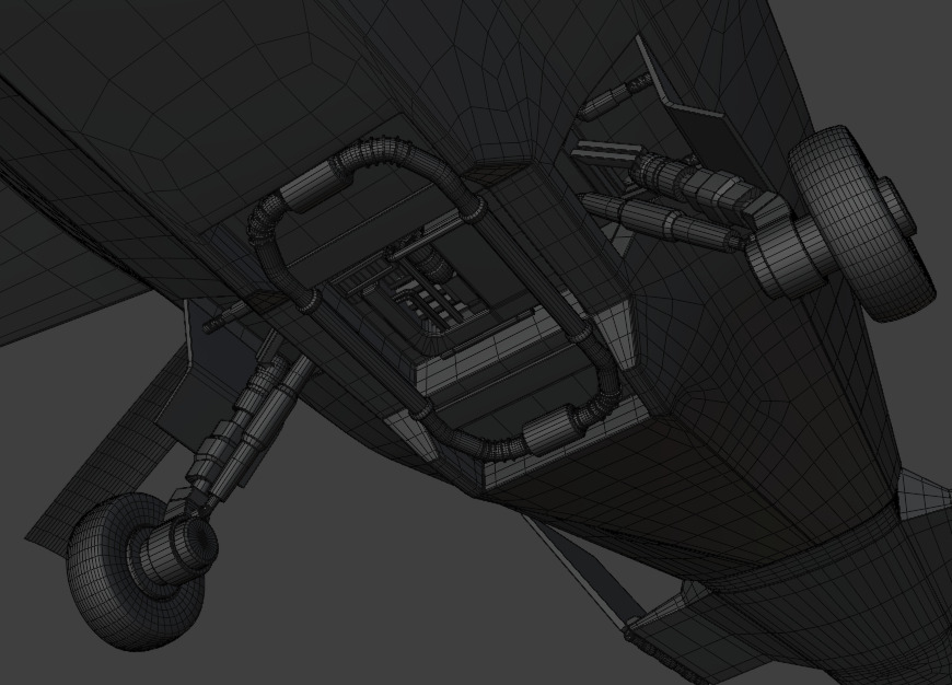 Attack Helicopter Low-poly 3D model_10