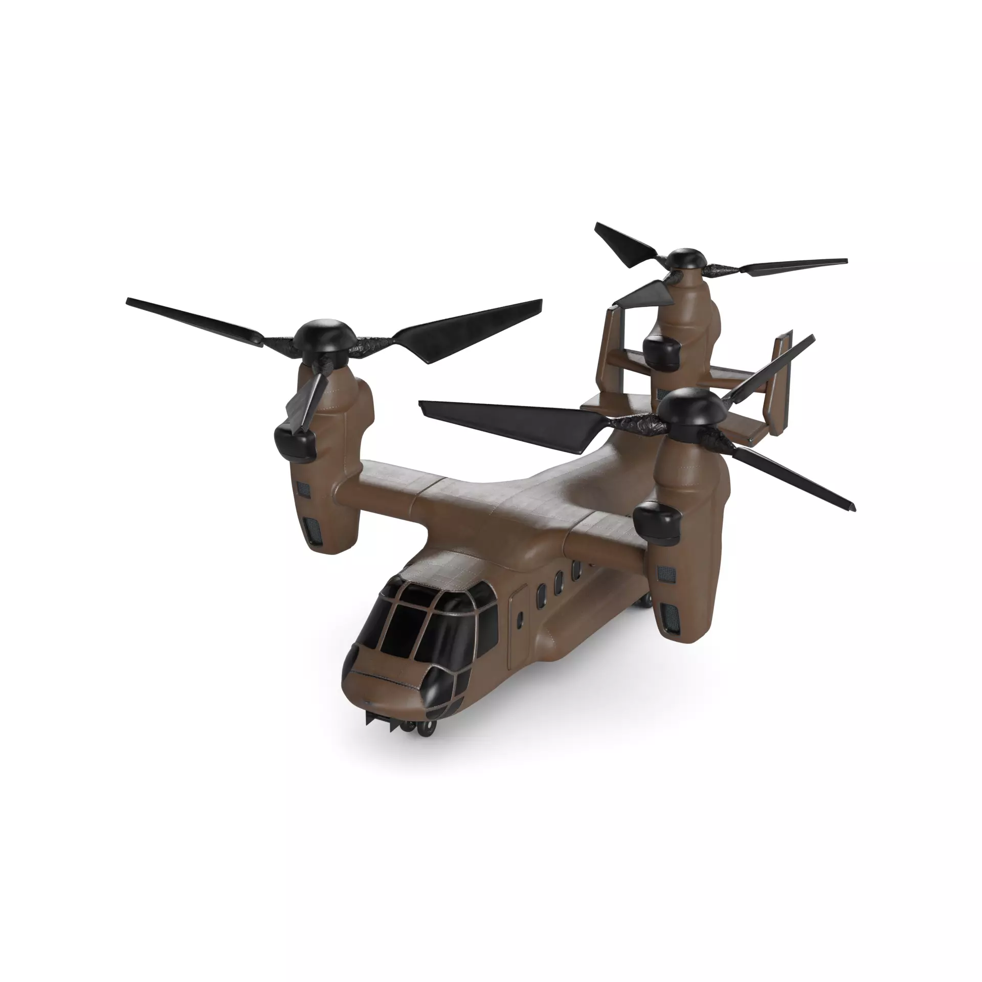 Tiltrotor Aircraft 3D model_0