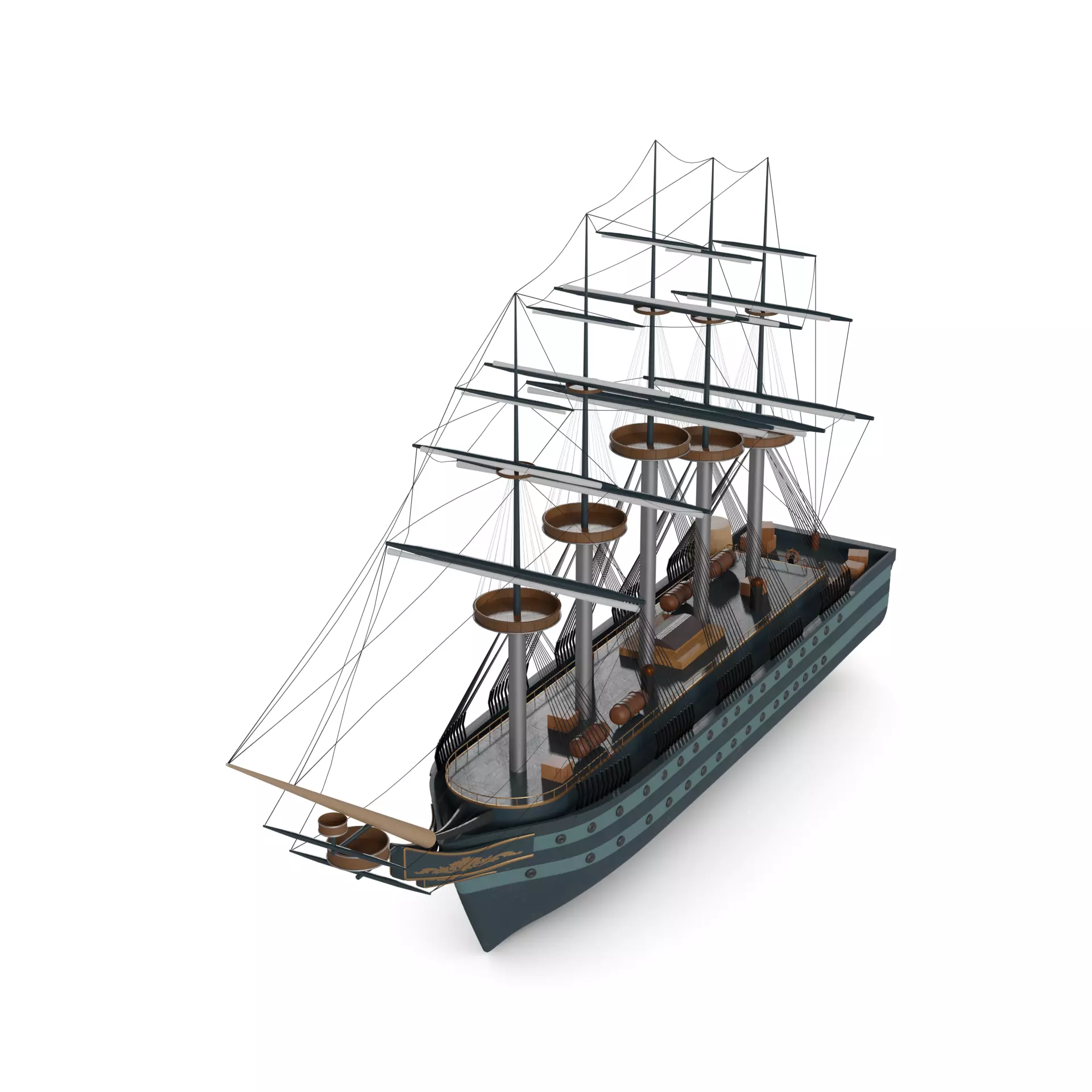 Frigate 3D model_0