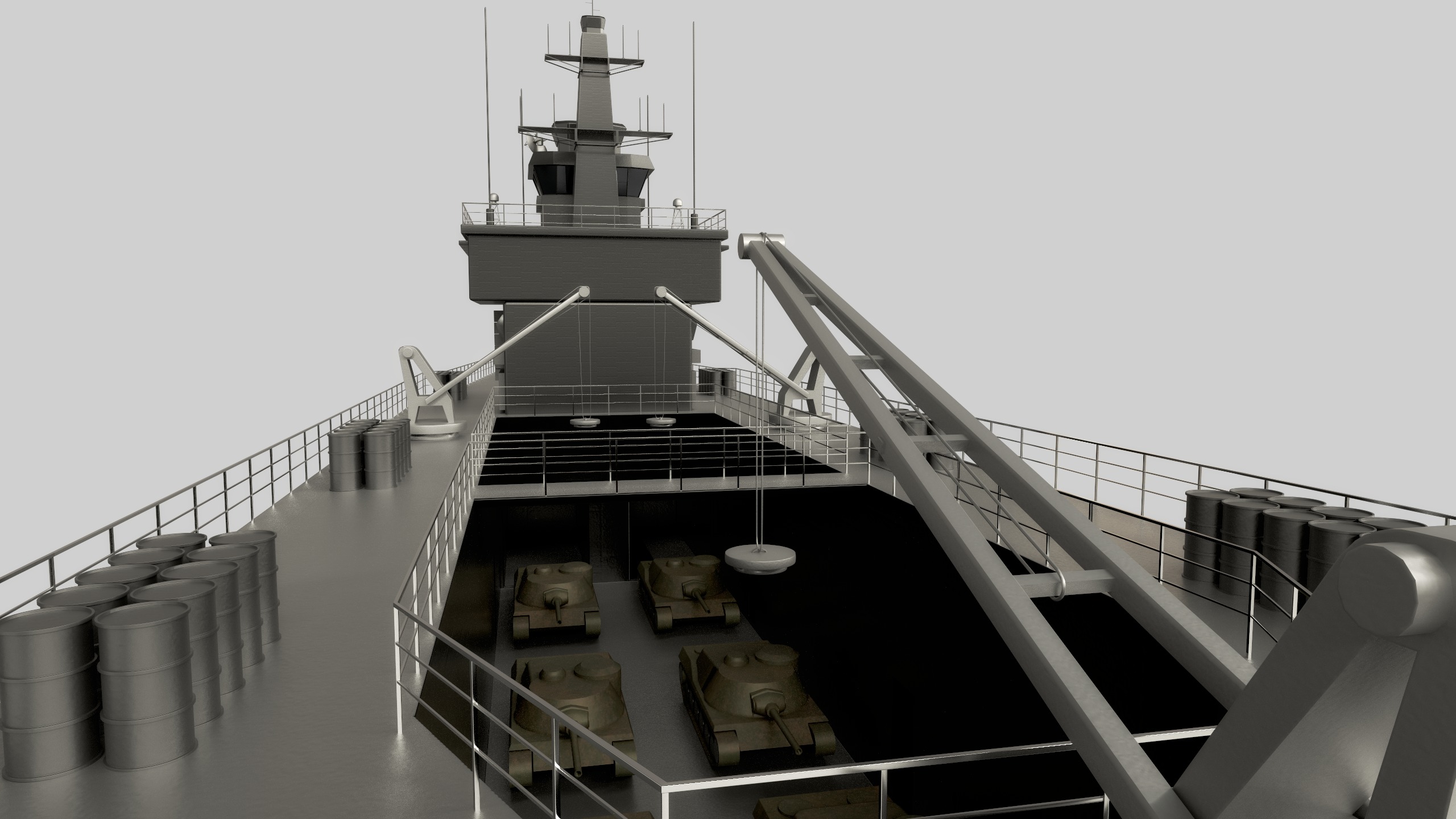Landing Ship 3D model_2