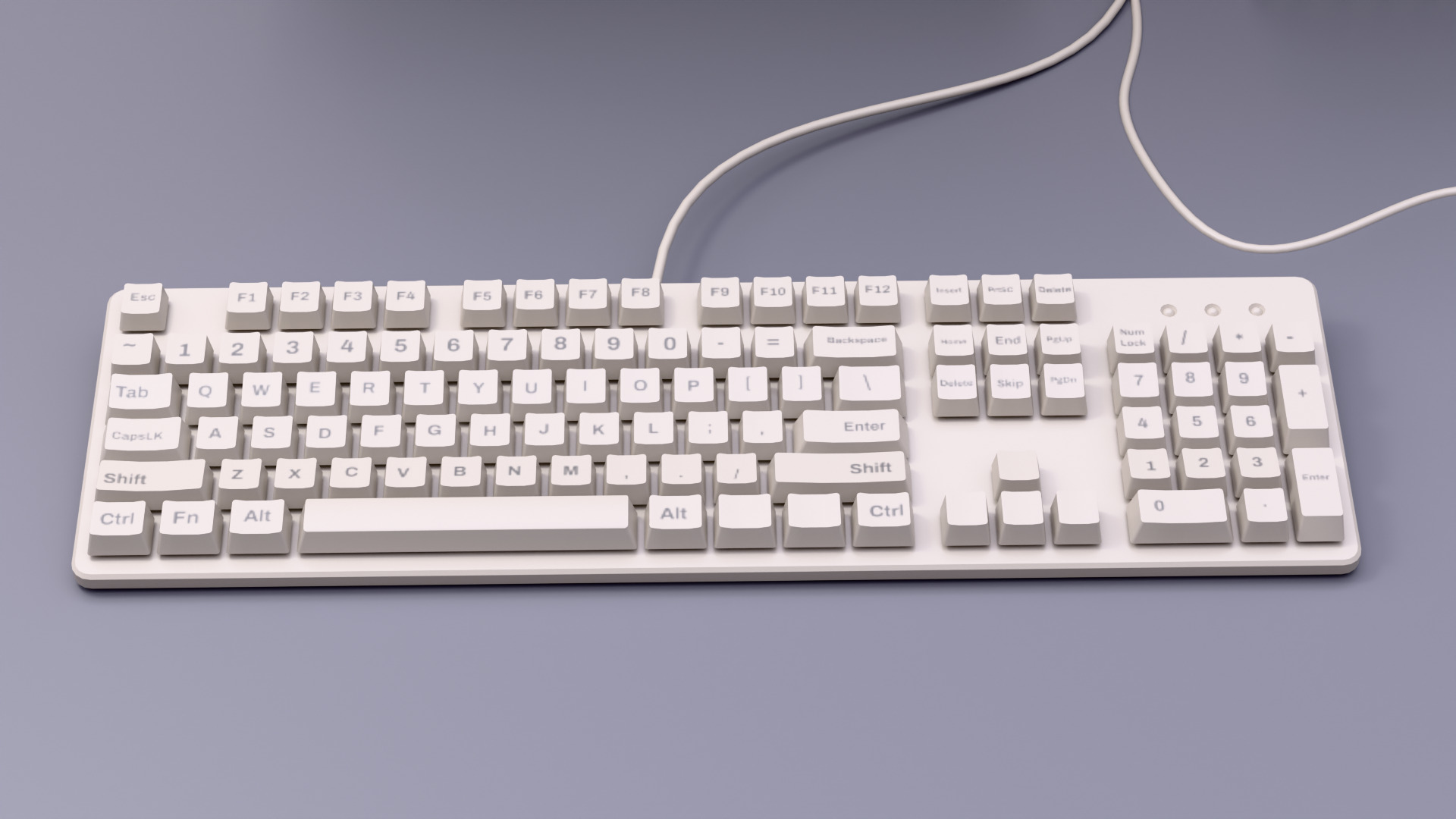 90s Desktop Low-poly 3D model_7