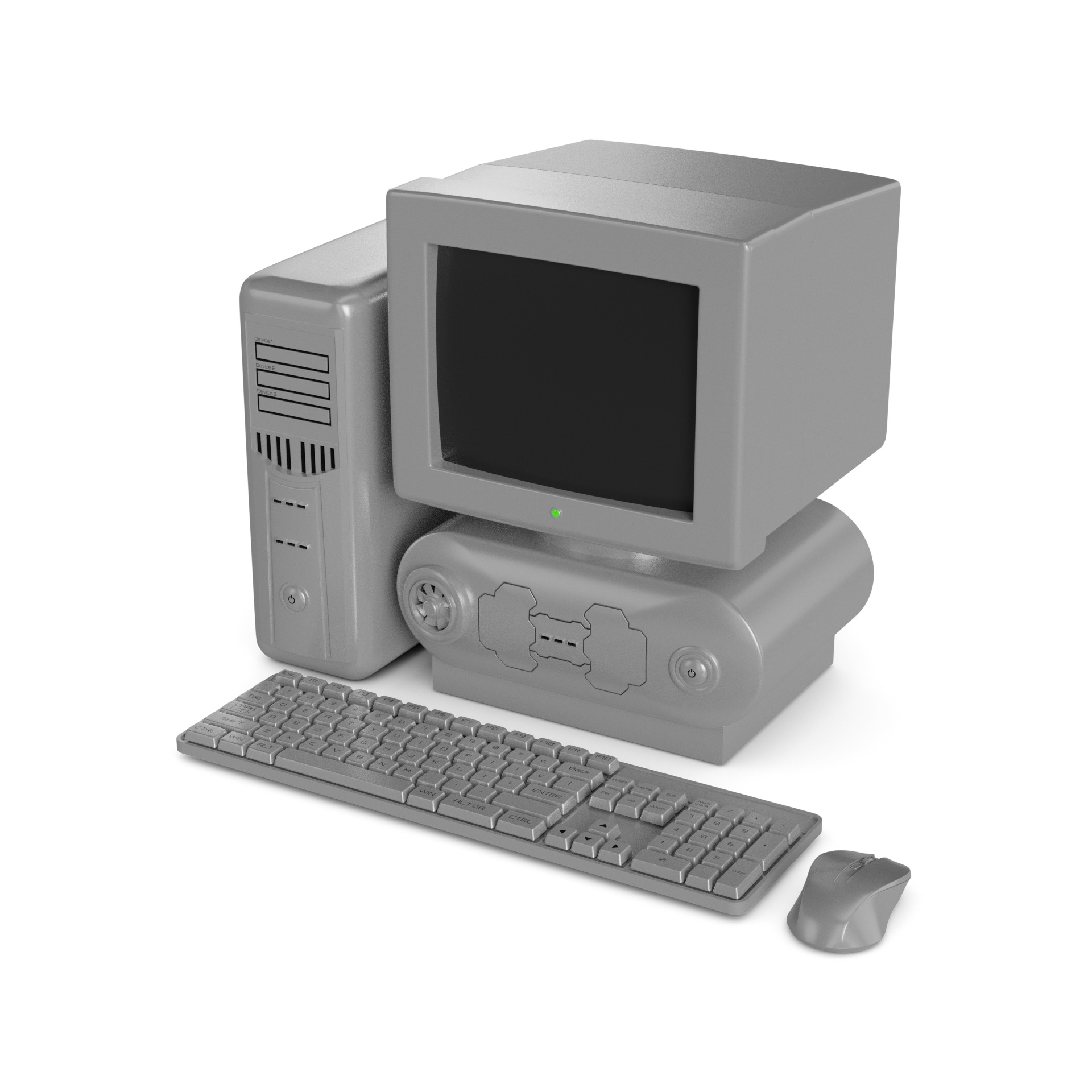 Computer 2000s 3D model_4