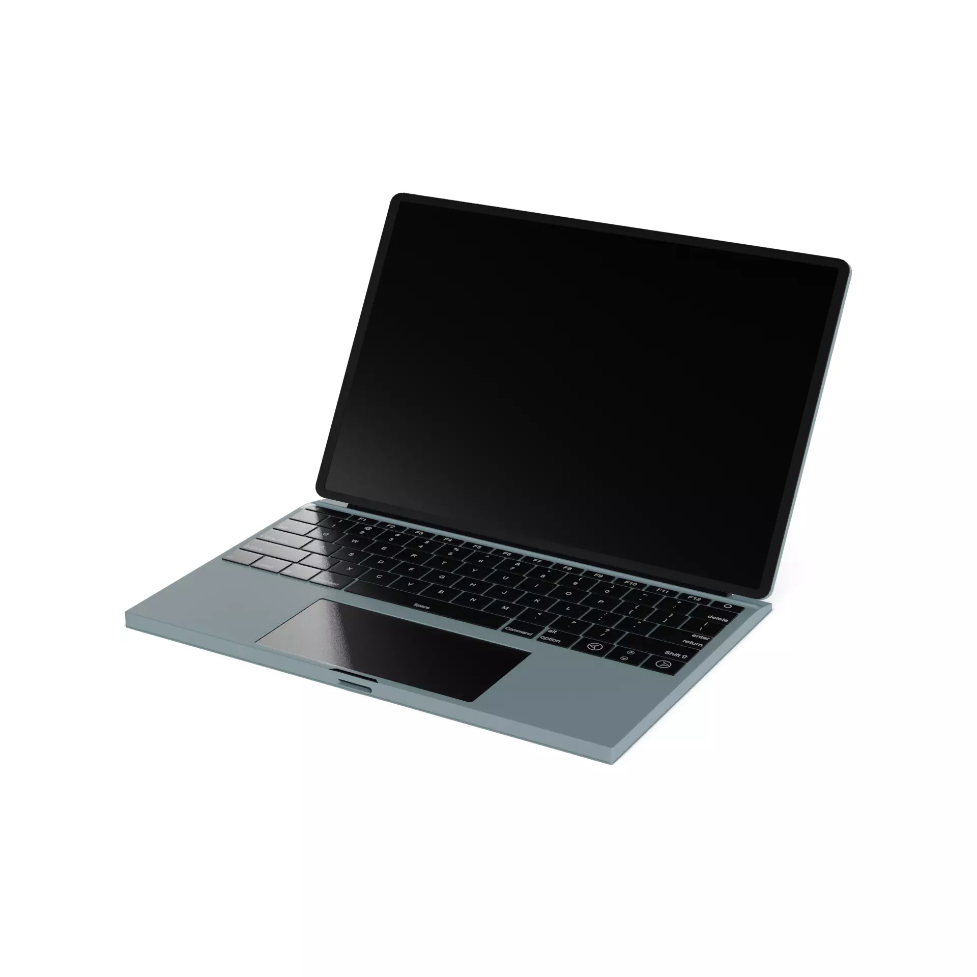 Laptop Ultrabook Low-poly 3D model_0