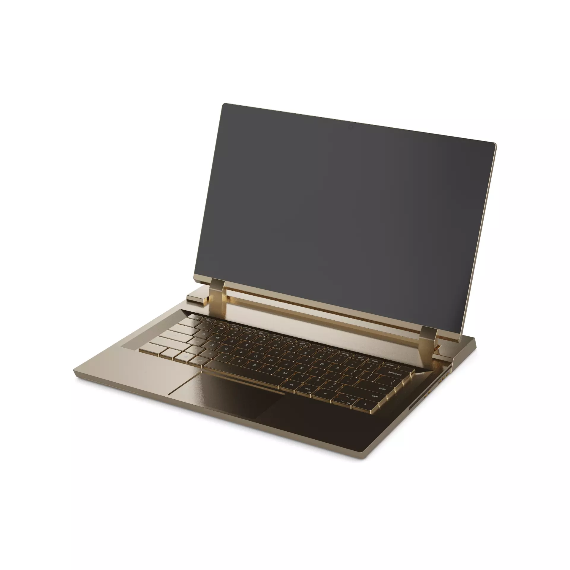 Laptop convertible Low-poly 3D model_0