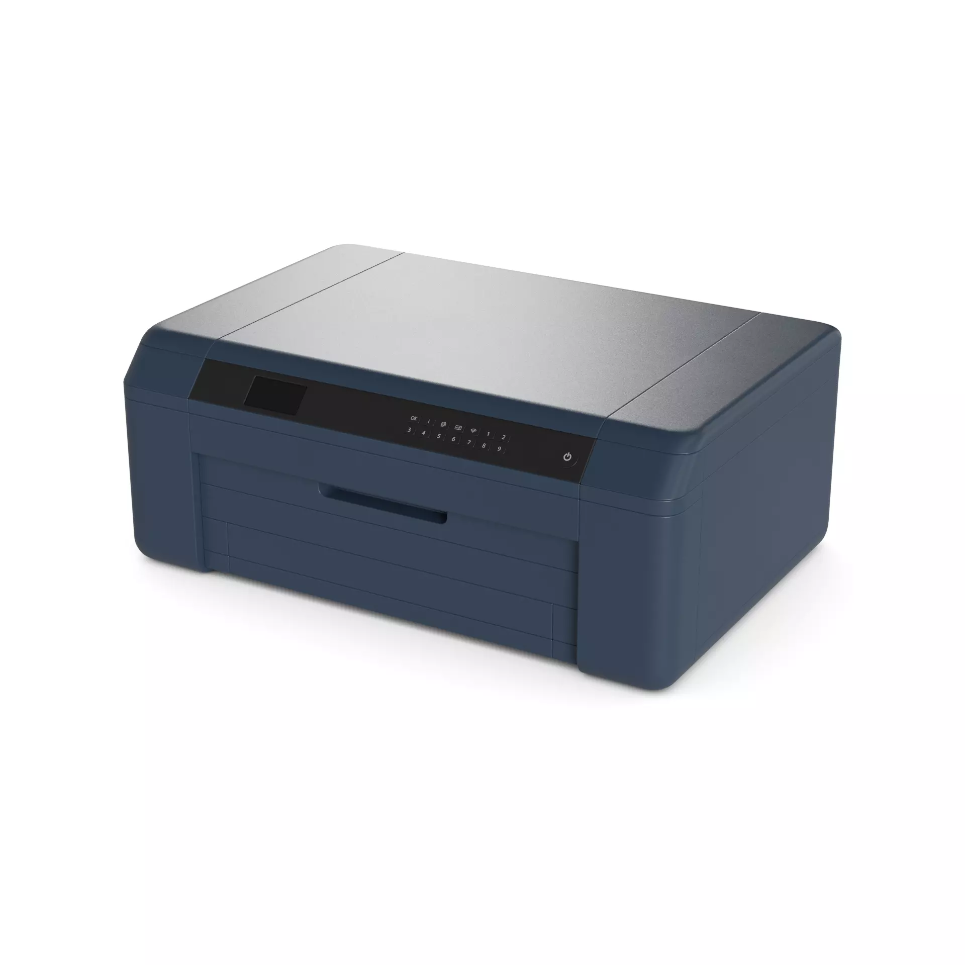 Printing Devices Plotter Low-poly 3D model_0