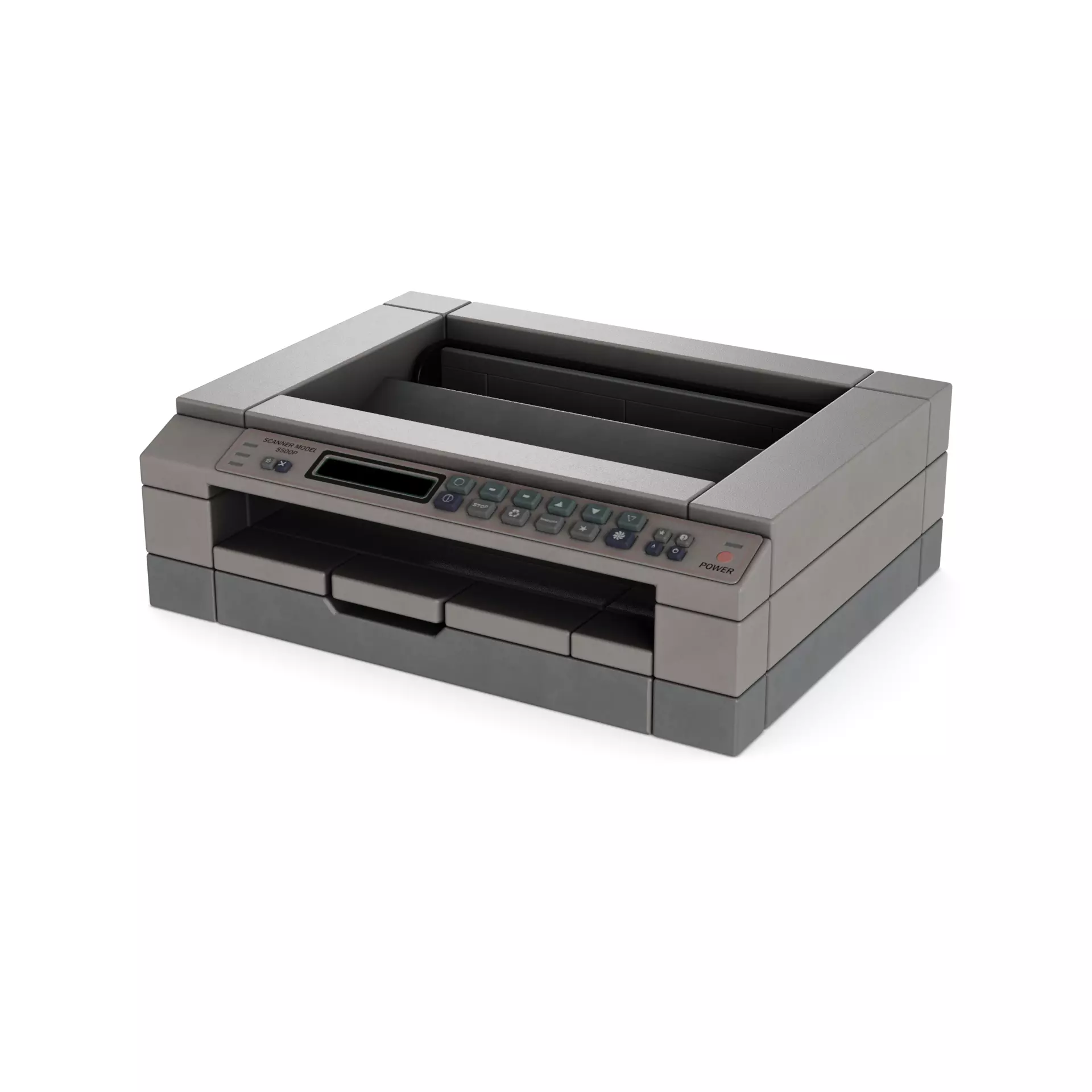 Scanner 80s Low-poly 3D model_0