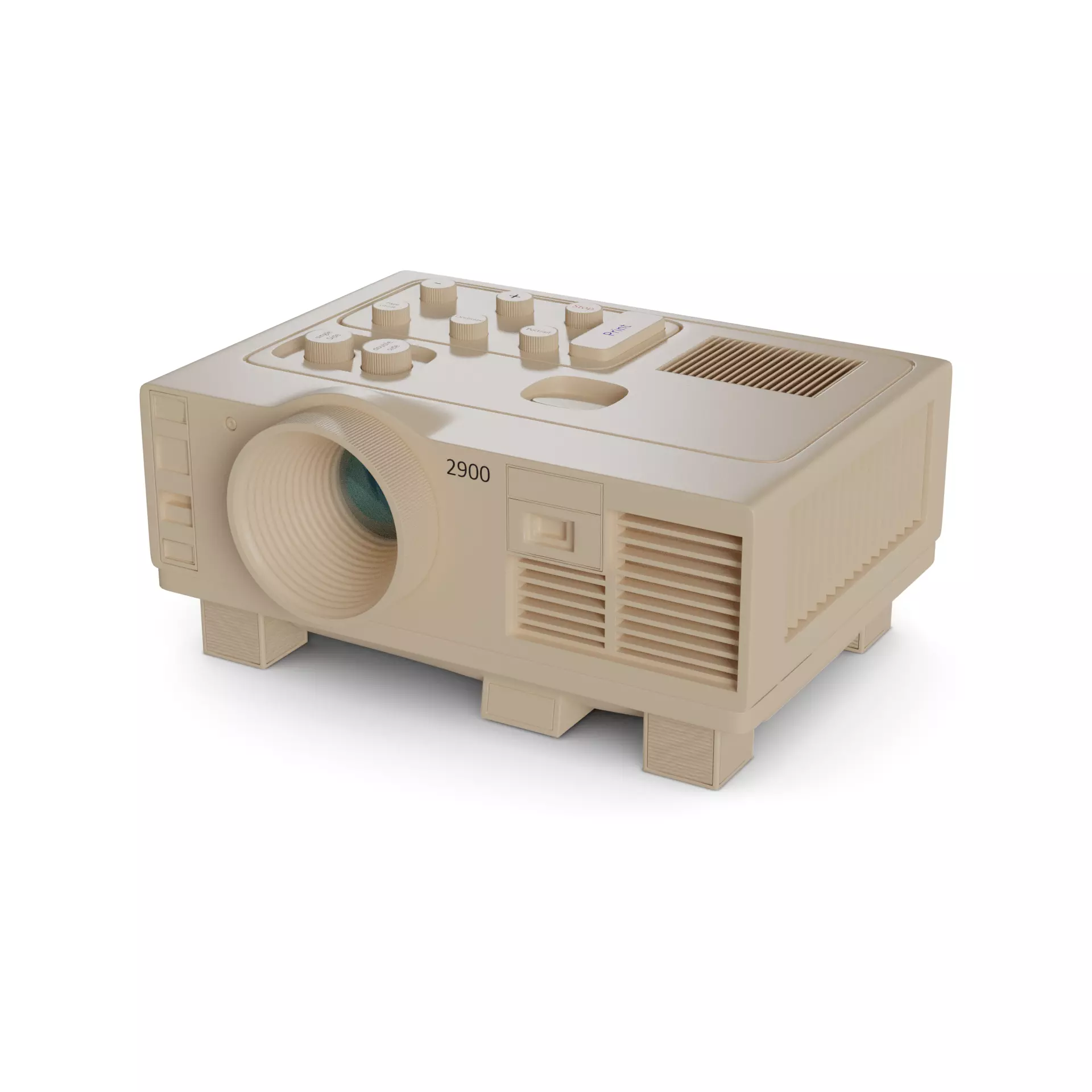 Projector 80s 3D model_0