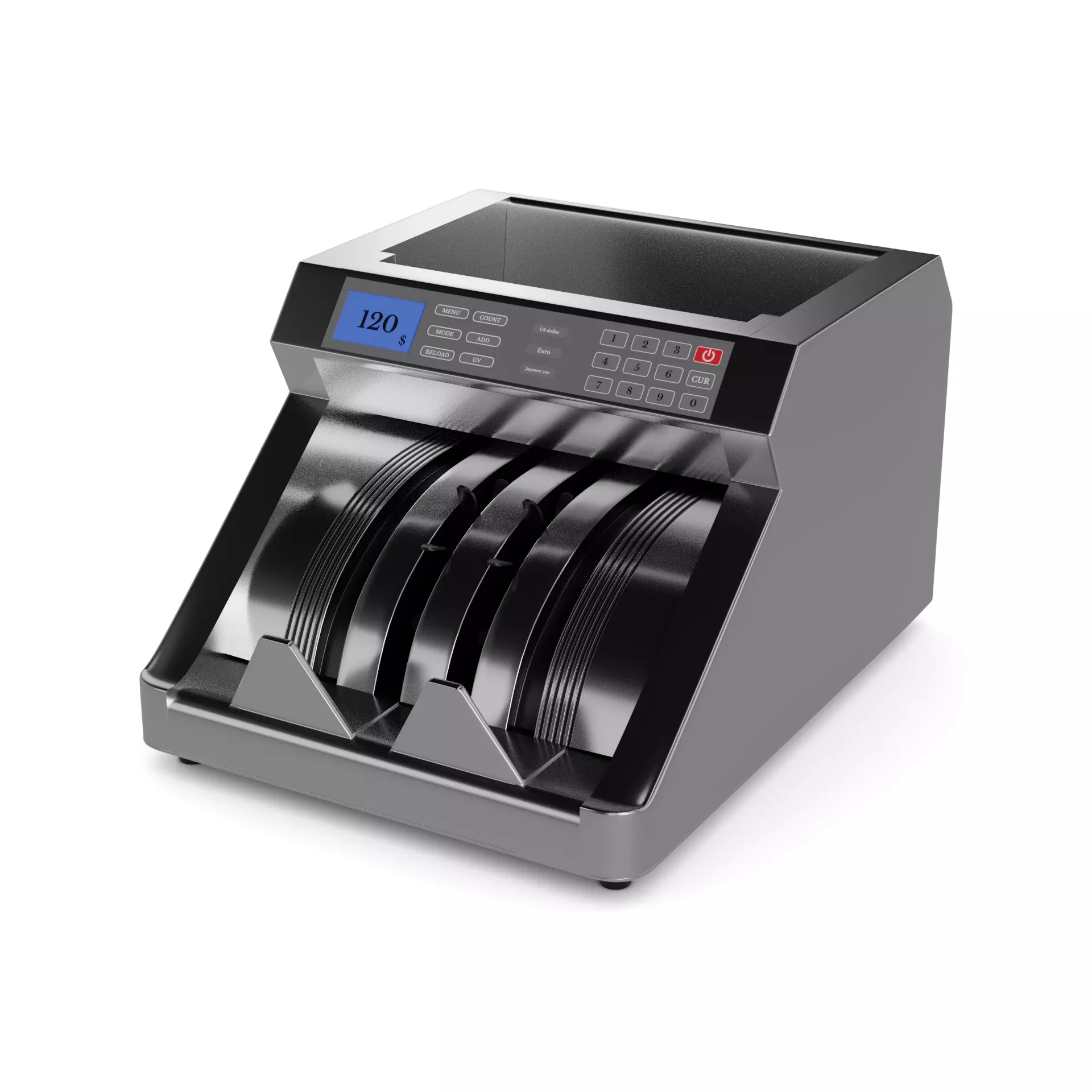 Banknote count machine 3D model_0