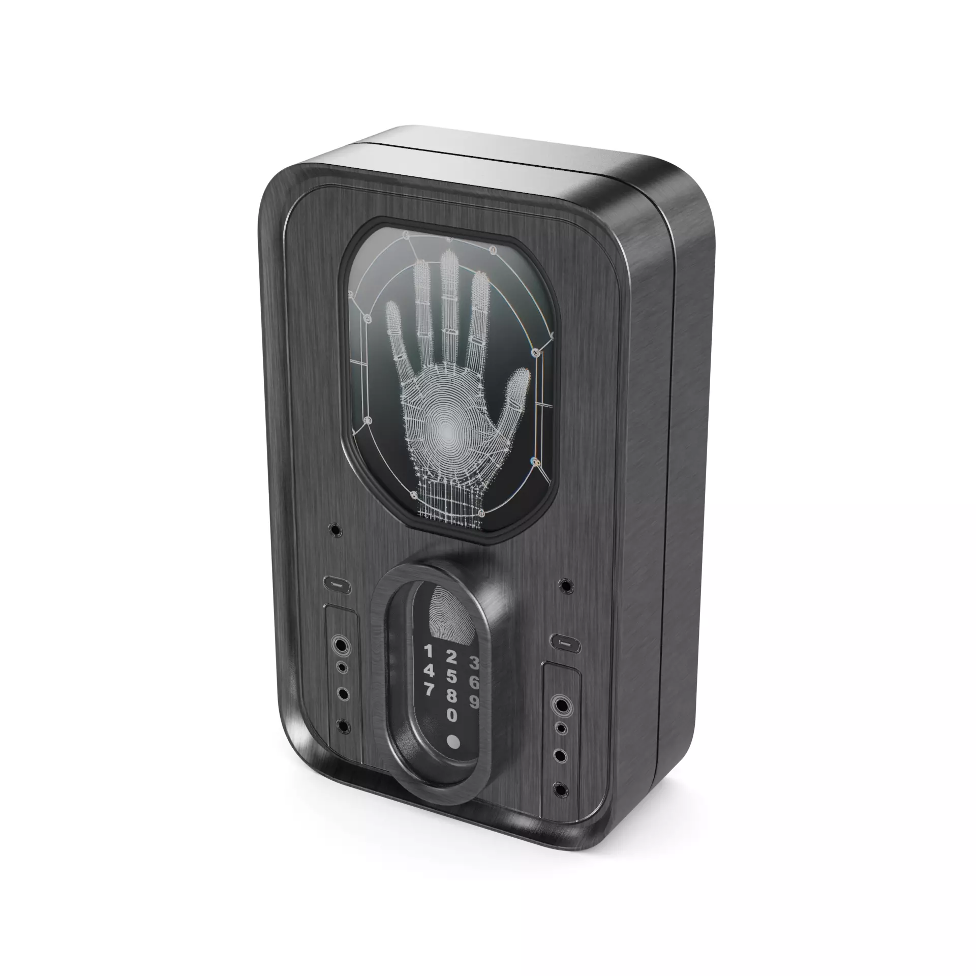 Biometric access control Low-poly 3D model_0