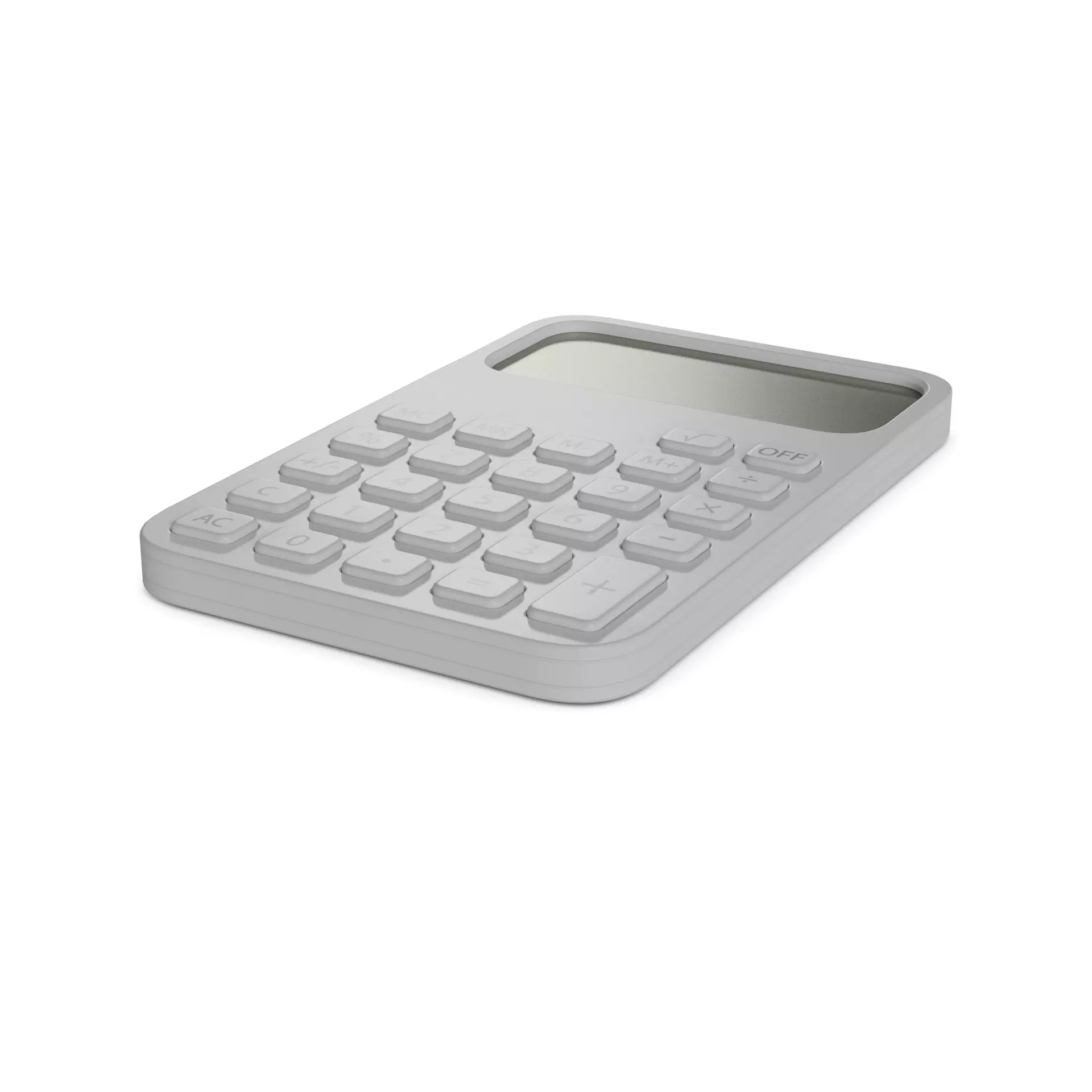 Calculator Desk Low-poly 3D model_0