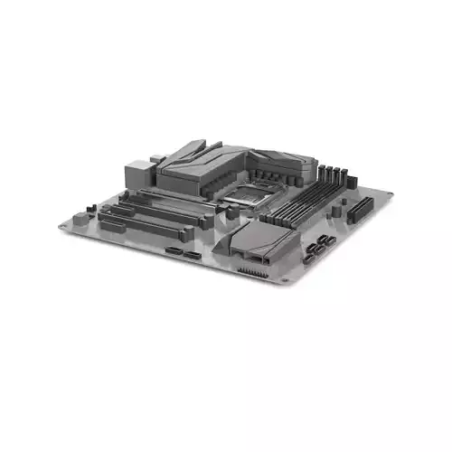 Motherboard Low-poly 3D model